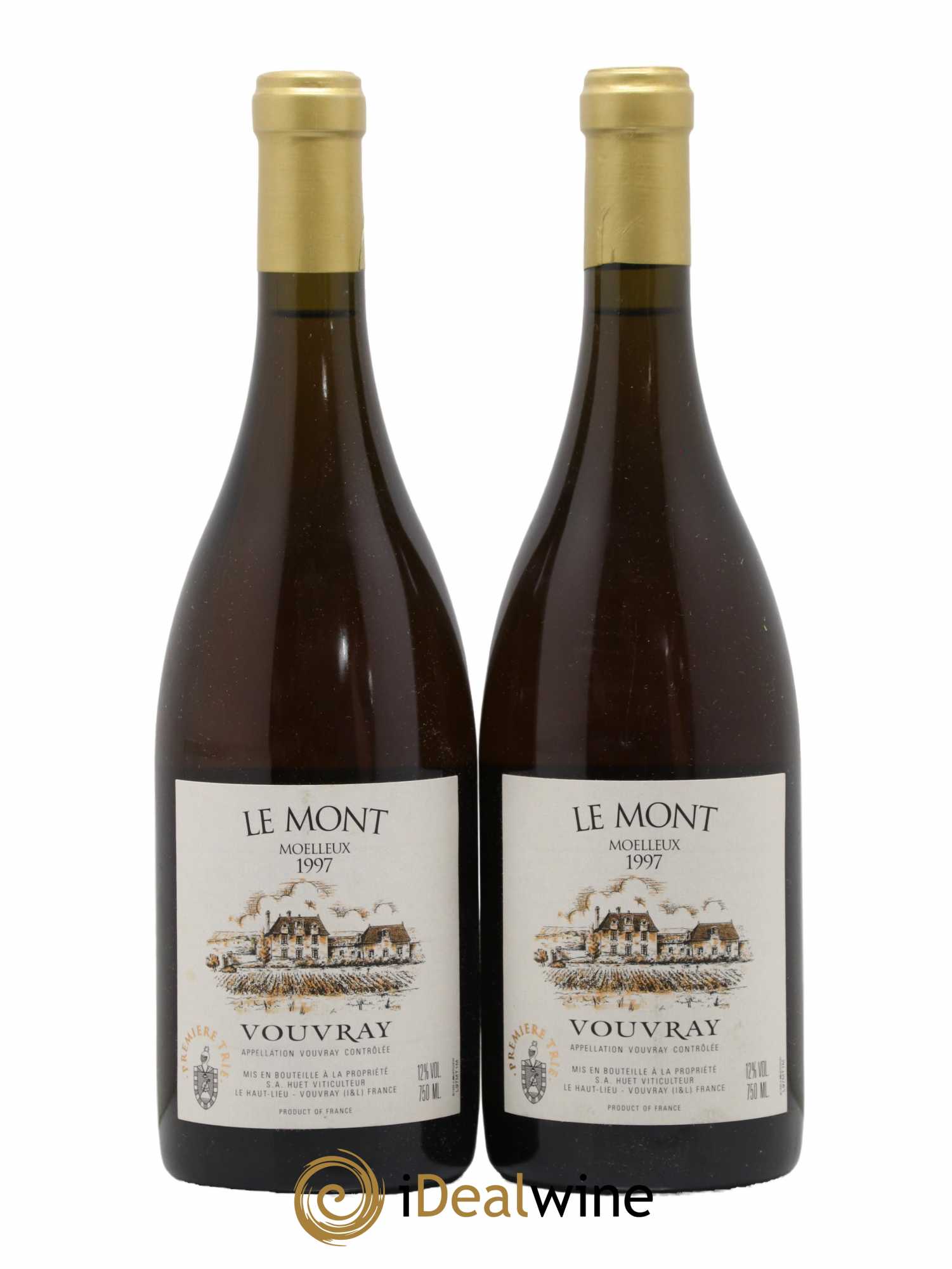 Vouvray Le Mont Moelleux 1ère Trie Domaine Huet 1997 - Lotto di 2 bottiglie - 0