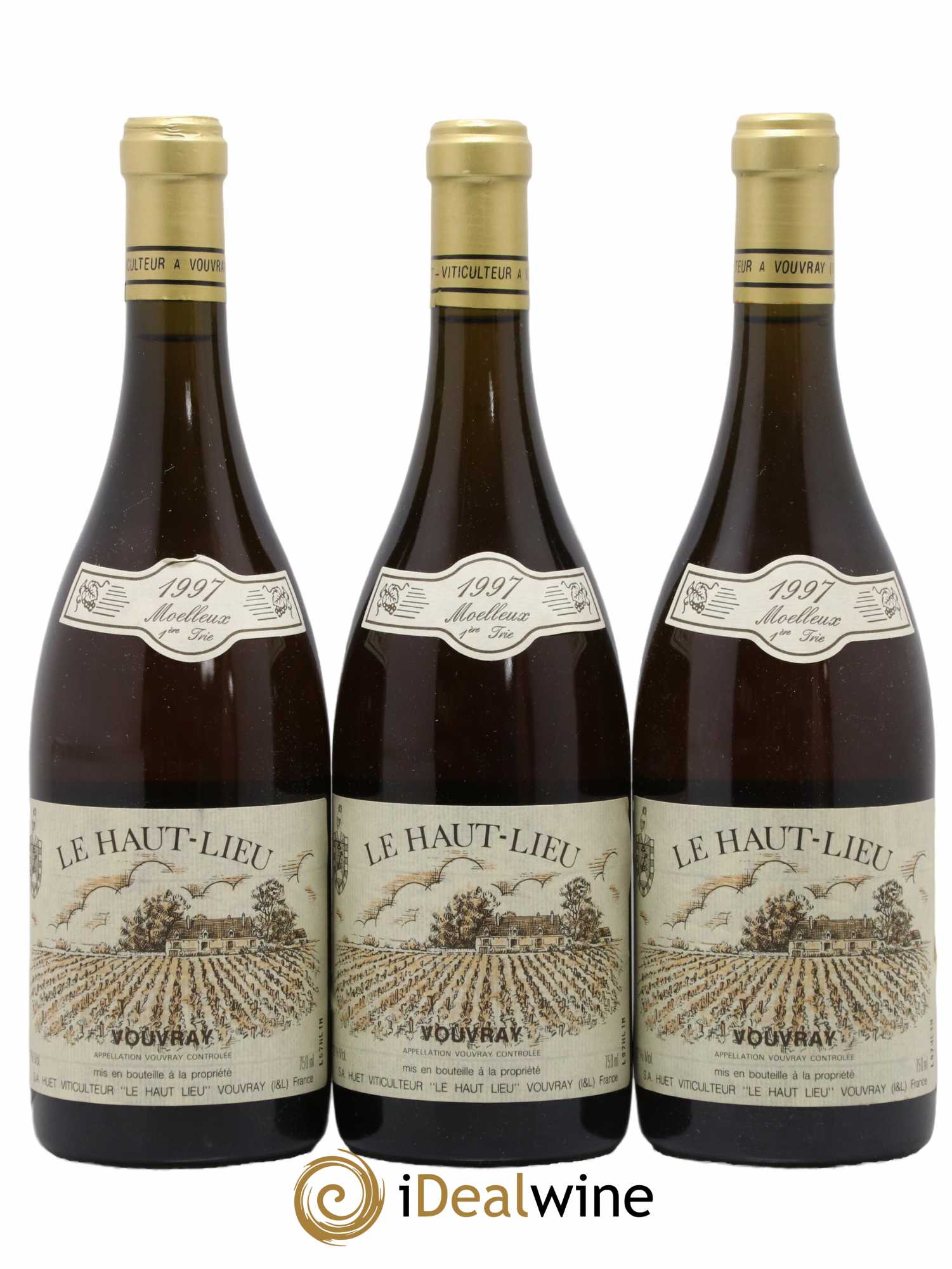 Vouvray Le Haut-Lieu Moelleux 1ère Trie Domaine Huet 1997 - Lotto di 3 bottiglie - 0