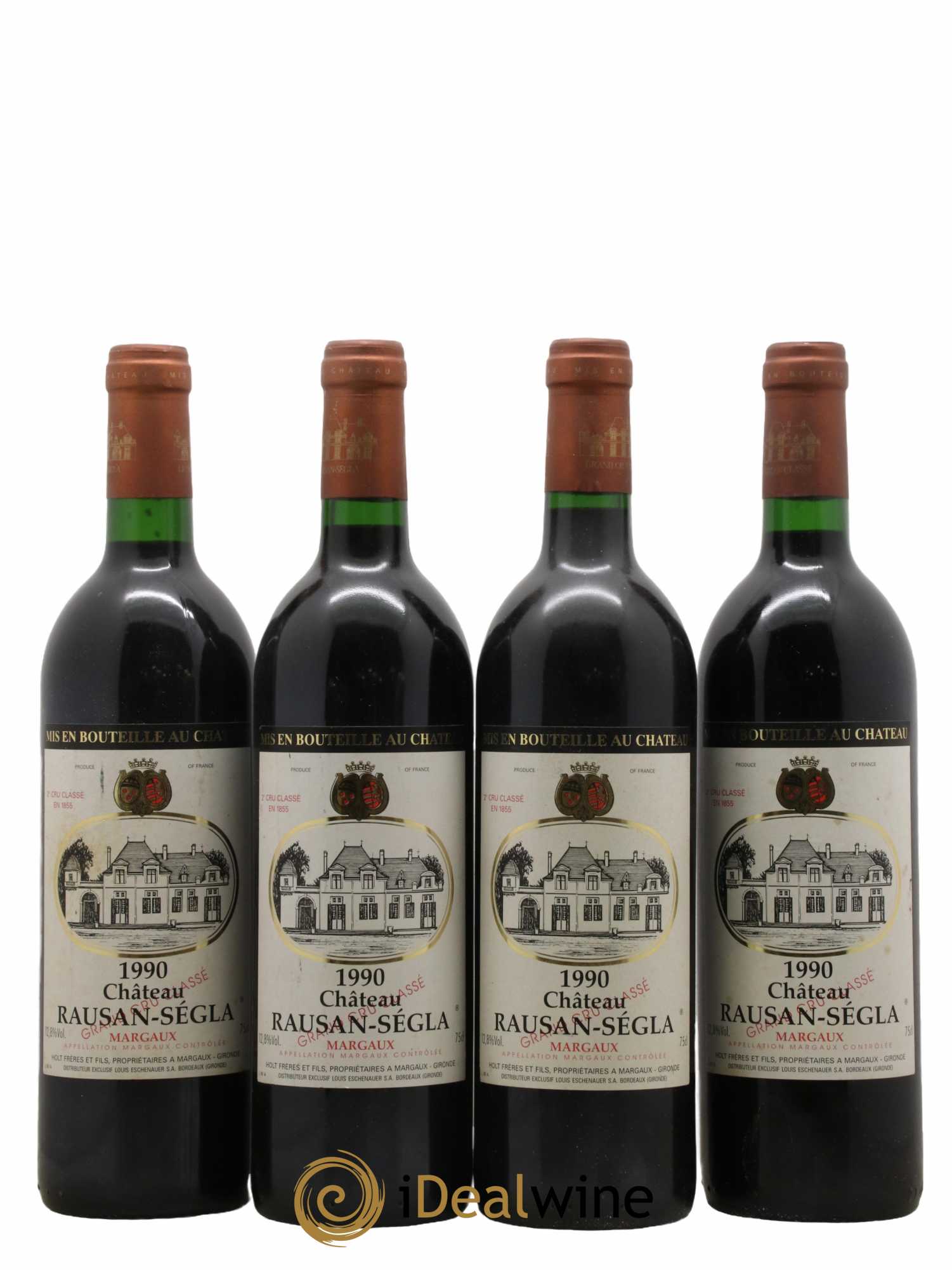Château Rauzan Ségla Grand Cru Classé 1990 - Lot de 4 bouteilles - 0