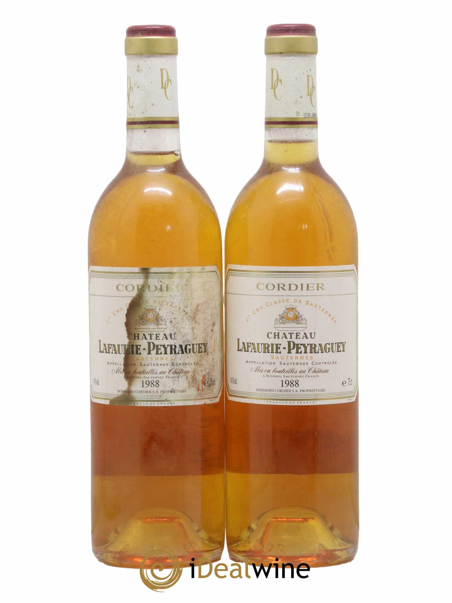 Château Lafaurie-Peyraguey 1er Grand Cru Classé 1988 - Lotto di 2 bottiglie - 0