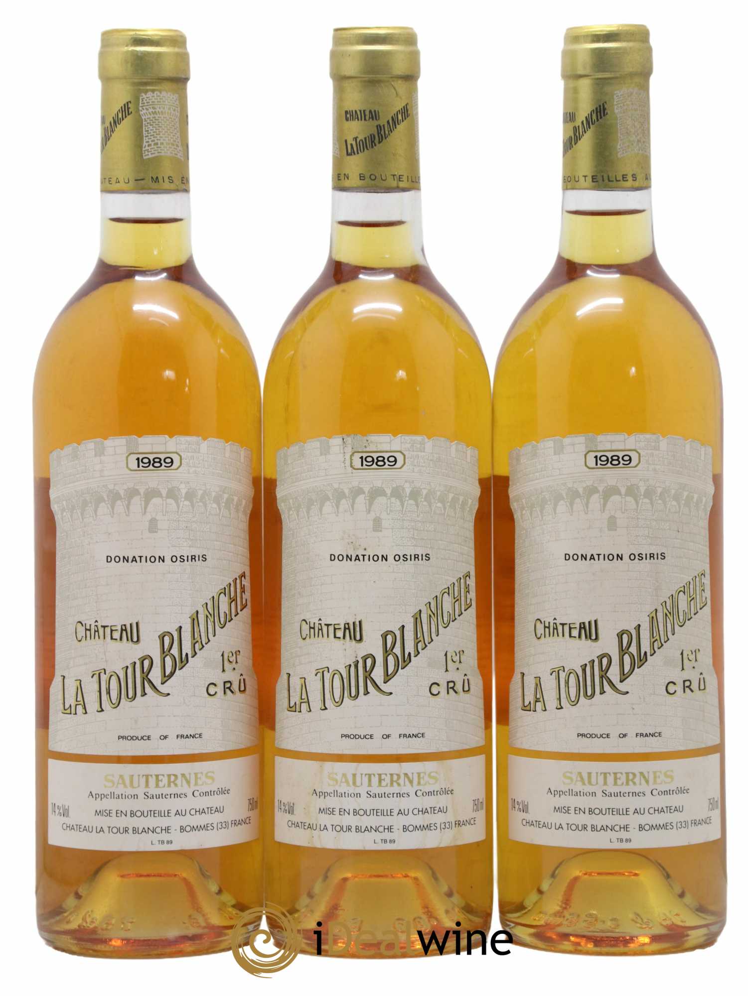 Château la Tour Blanche 1er Grand Cru Classé 1989 - Lotto di 3 bottiglie - 0