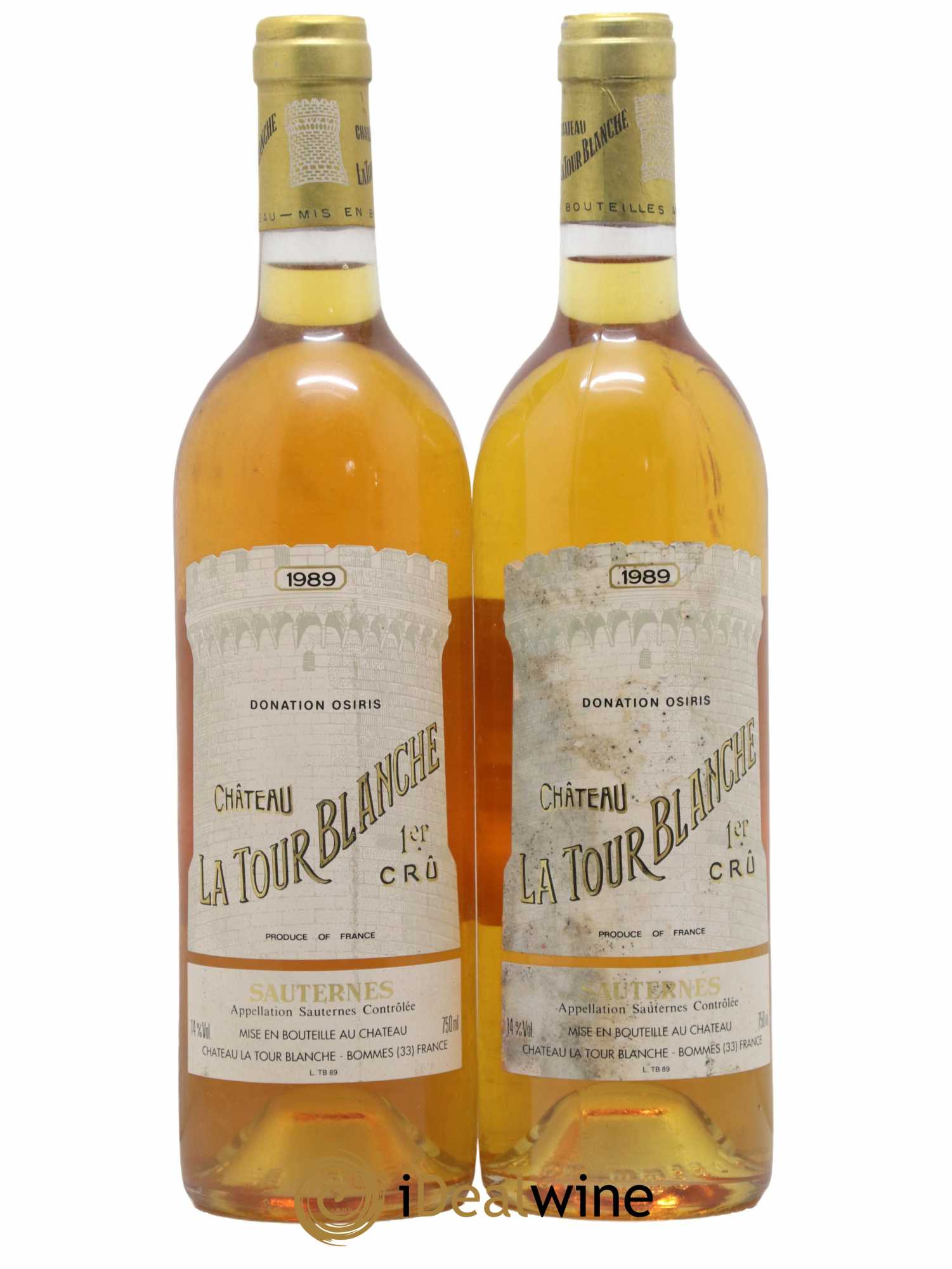 Château la Tour Blanche 1er Grand Cru Classé 1989 - Lotto di 2 bottiglie - 0