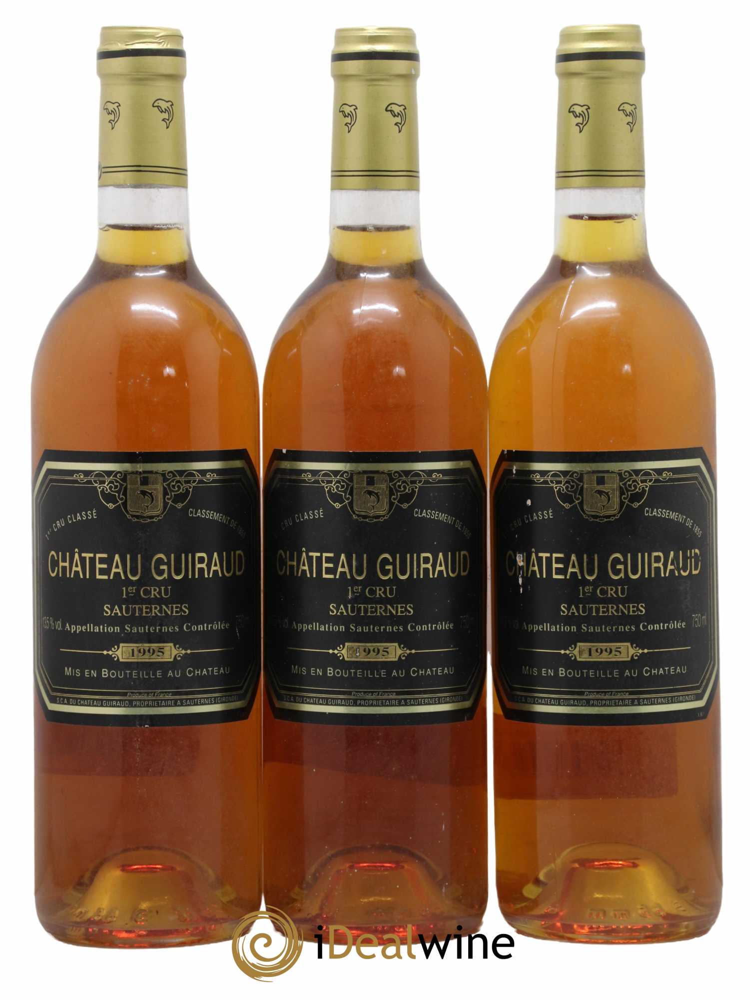 Château Guiraud 1er Grand Cru Classé 1995 - Lotto di 3 bottiglie - 0