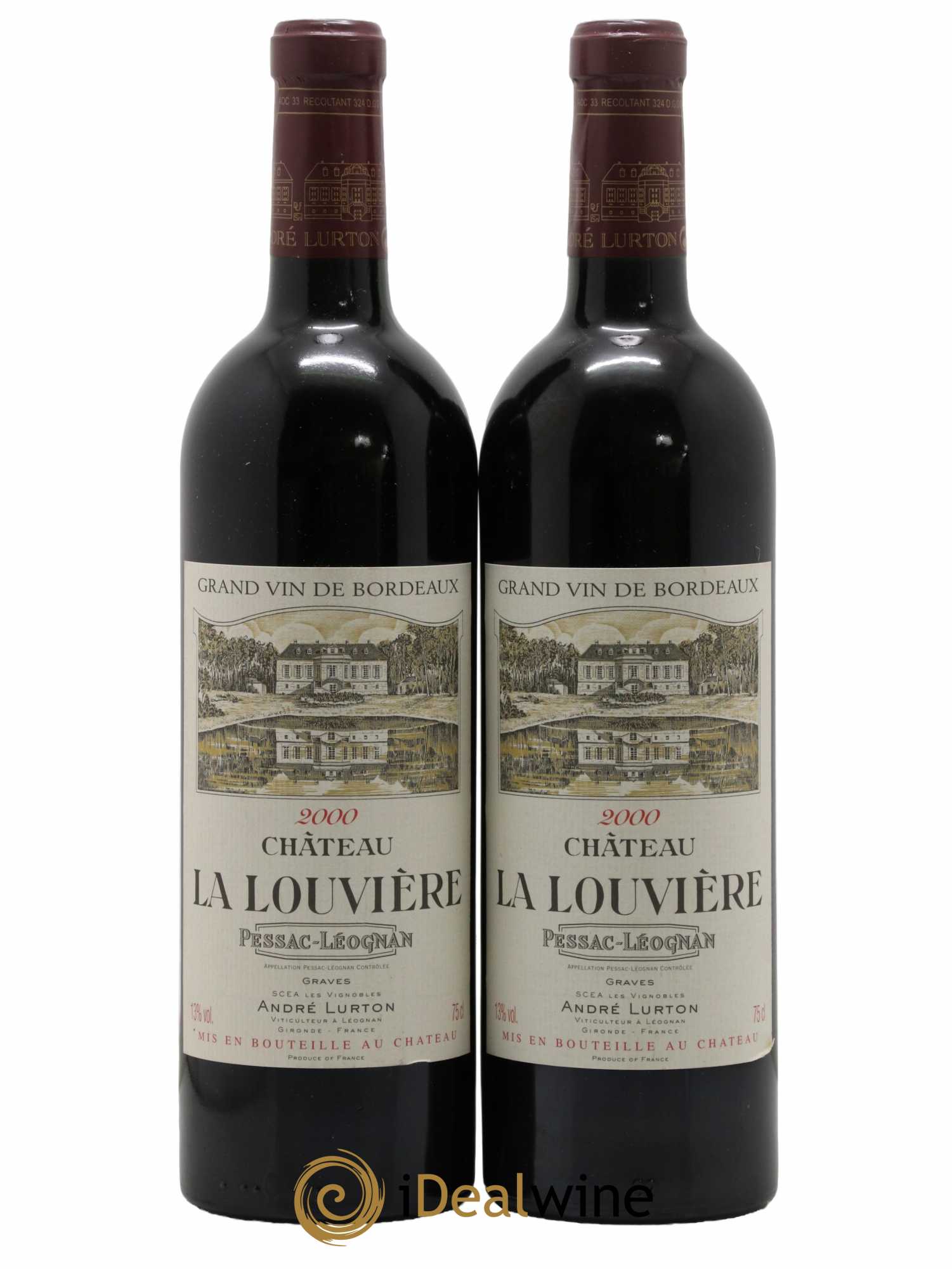Château la Louvière 2000 - Lot of 2 bottles - 0