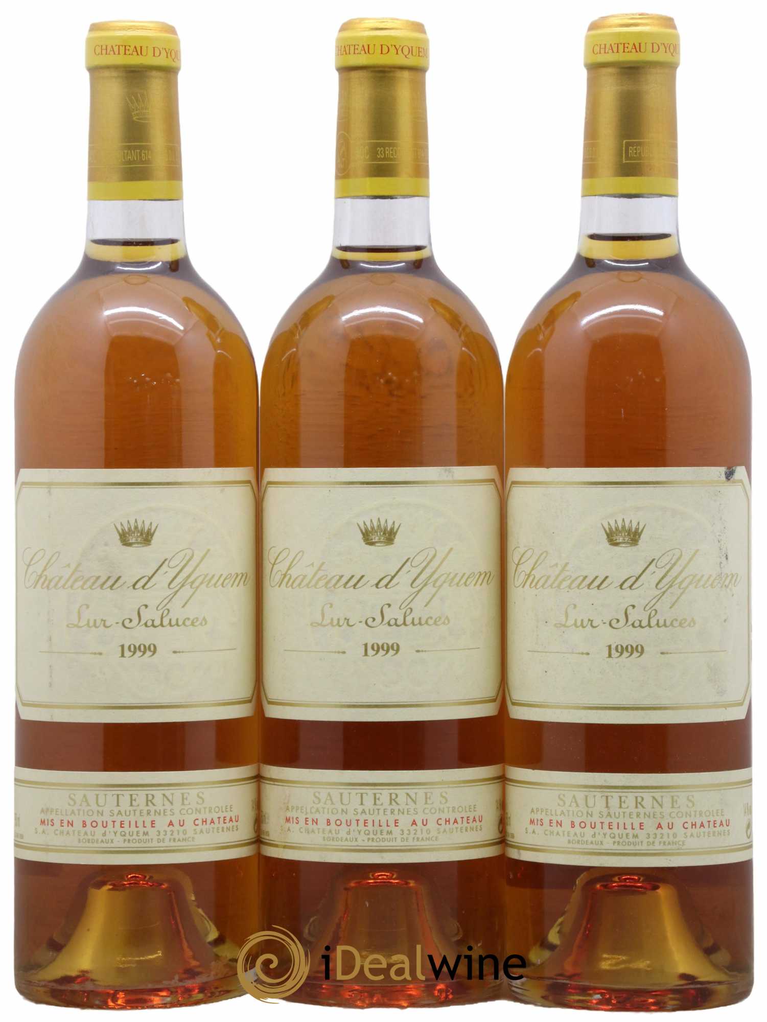 Château d' Yquem 1er Cru Classé Supérieur 1999 - Lotto di 3 bottiglie - 0