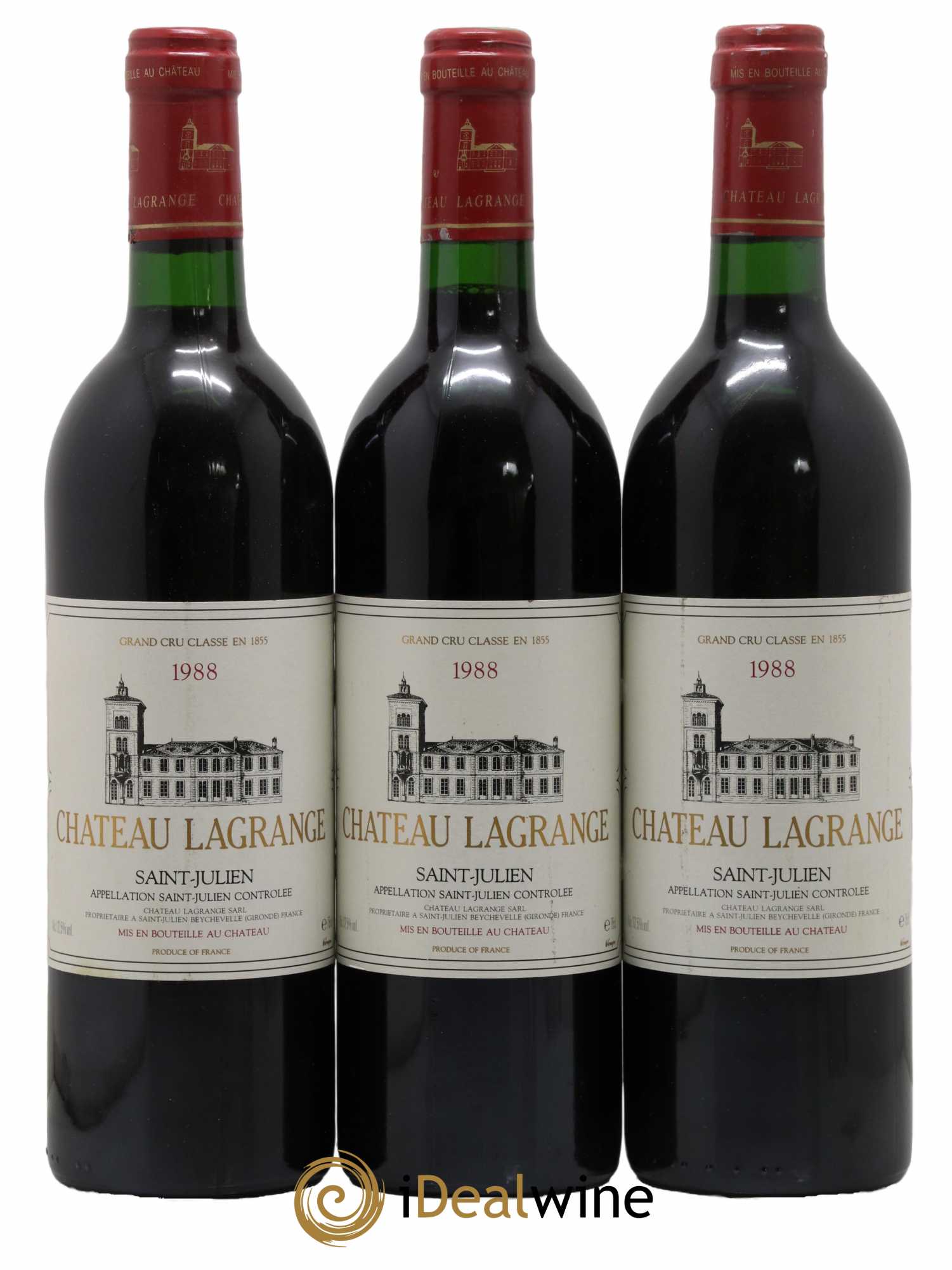 Château Lagrange 3ème Grand Cru Classé 1988 - Lot de 3 bouteilles - 0