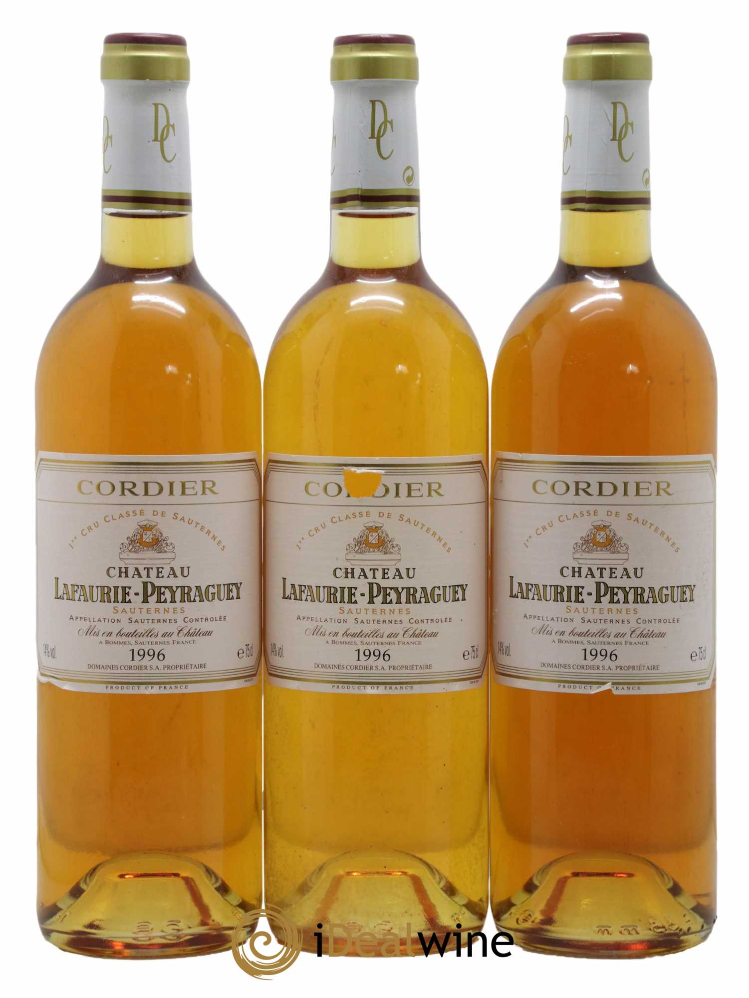 Château Lafaurie-Peyraguey 1er Grand Cru Classé 1996 - Lotto di 3 bottiglie - 0