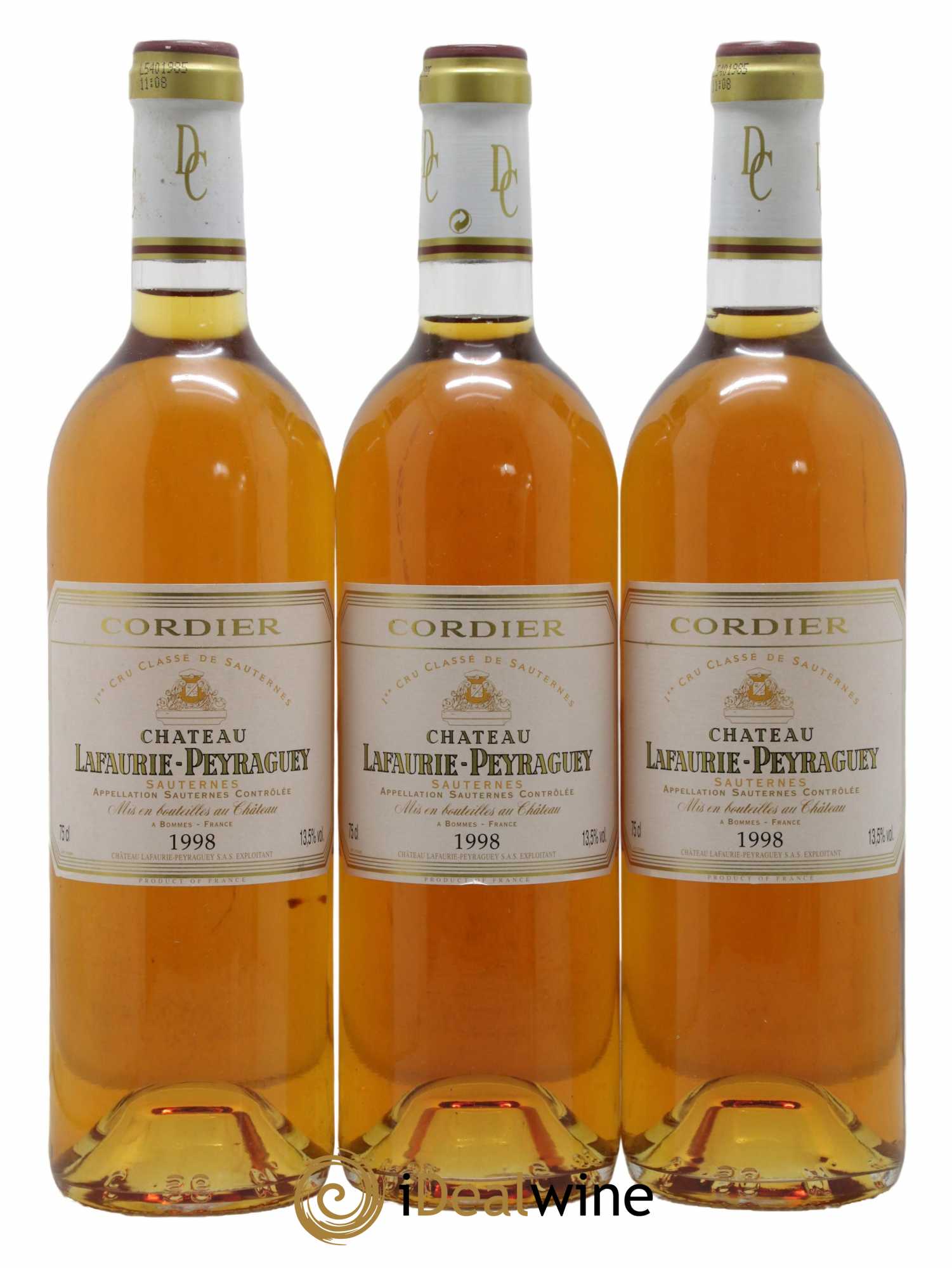 Château Lafaurie-Peyraguey 1er Grand Cru Classé 1998 - Lotto di 3 bottiglie - 0