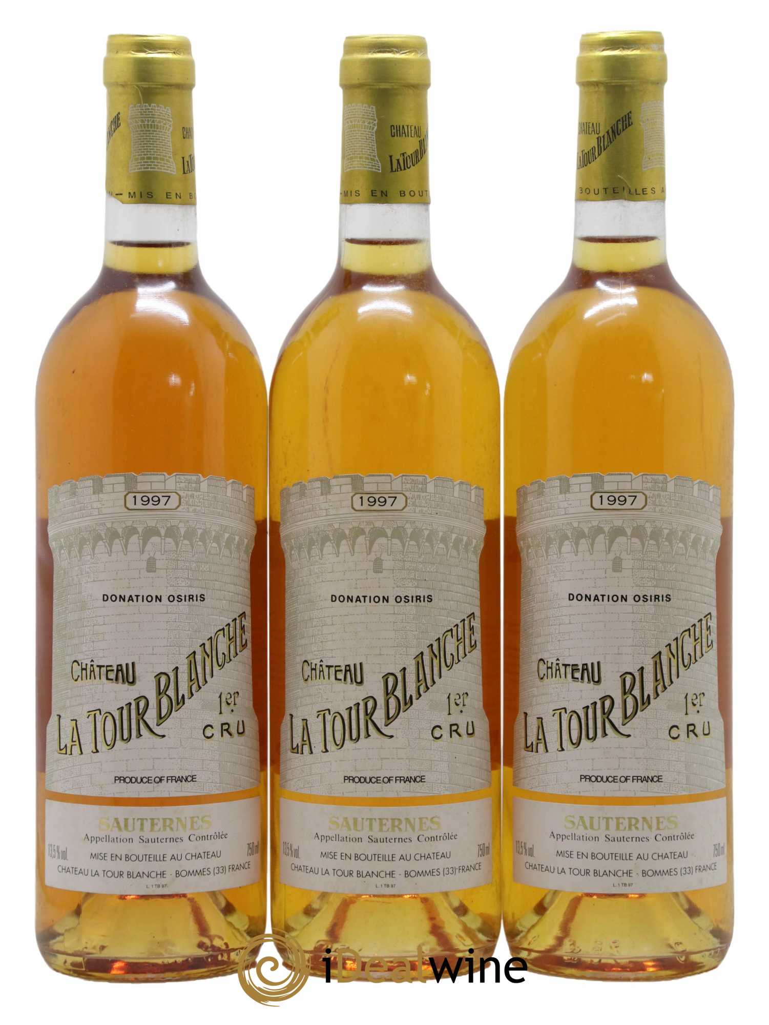 Château la Tour Blanche 1er Grand Cru Classé 1997 - Lotto di 3 bottiglie - 0
