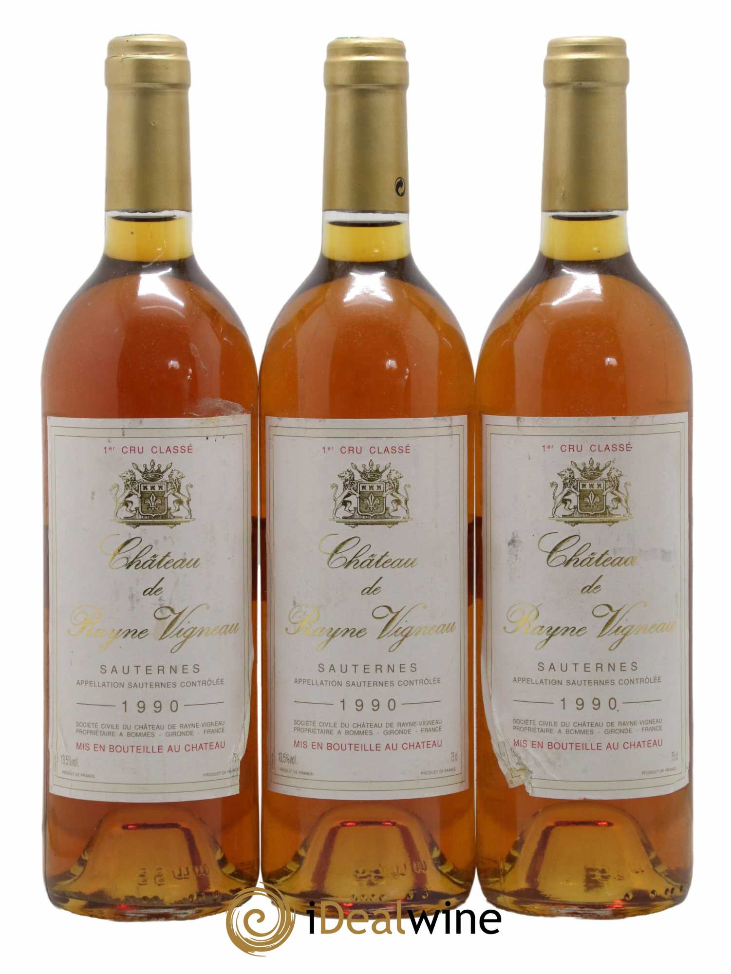 Château de Rayne Vigneau 1er Grand Cru Classé 1990 - Lotto di 3 bottiglie - 0