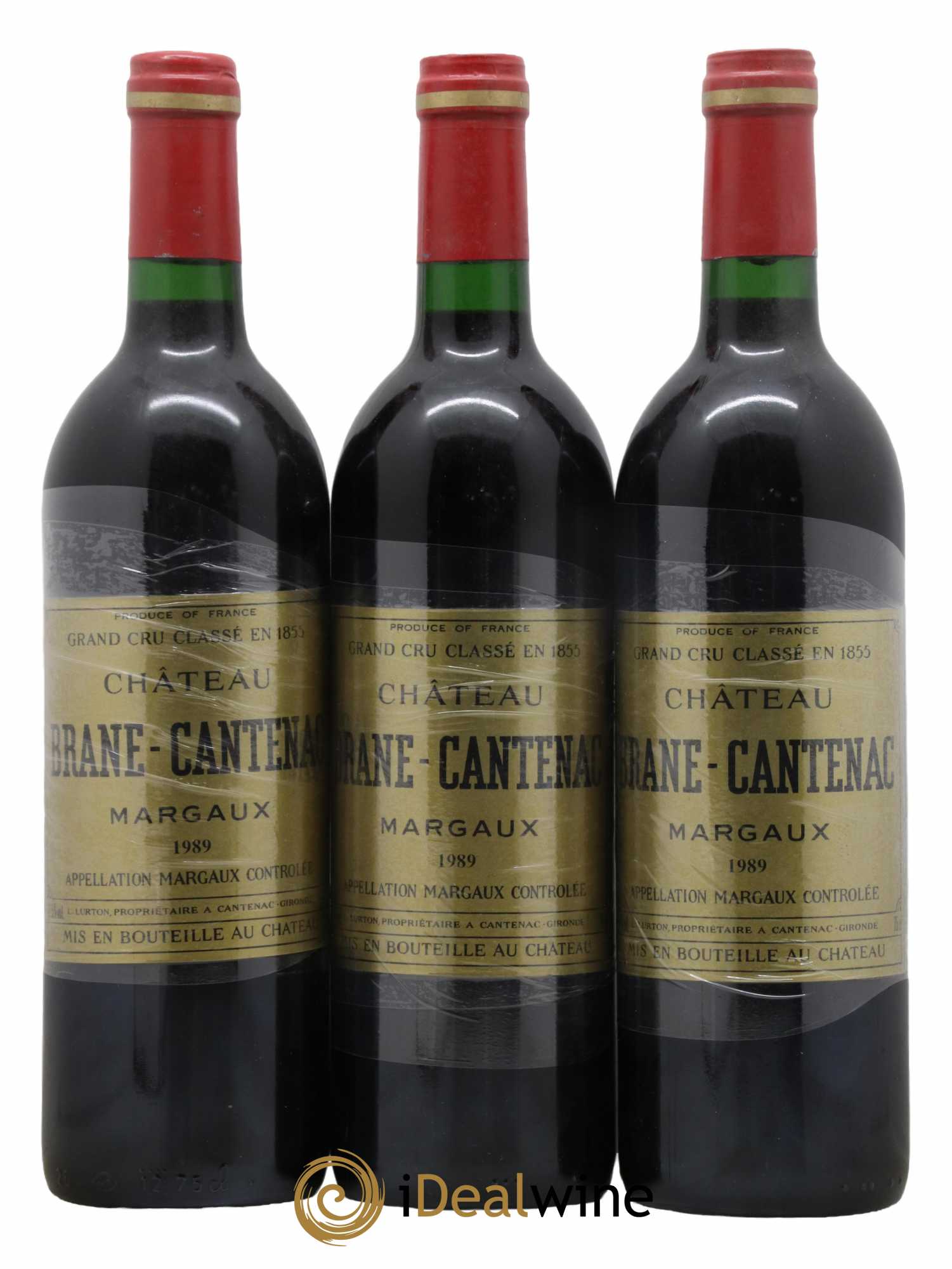 Château Brane Cantenac 2ème Grand Cru Classé 1989 - Lot de 3 bouteilles - 0