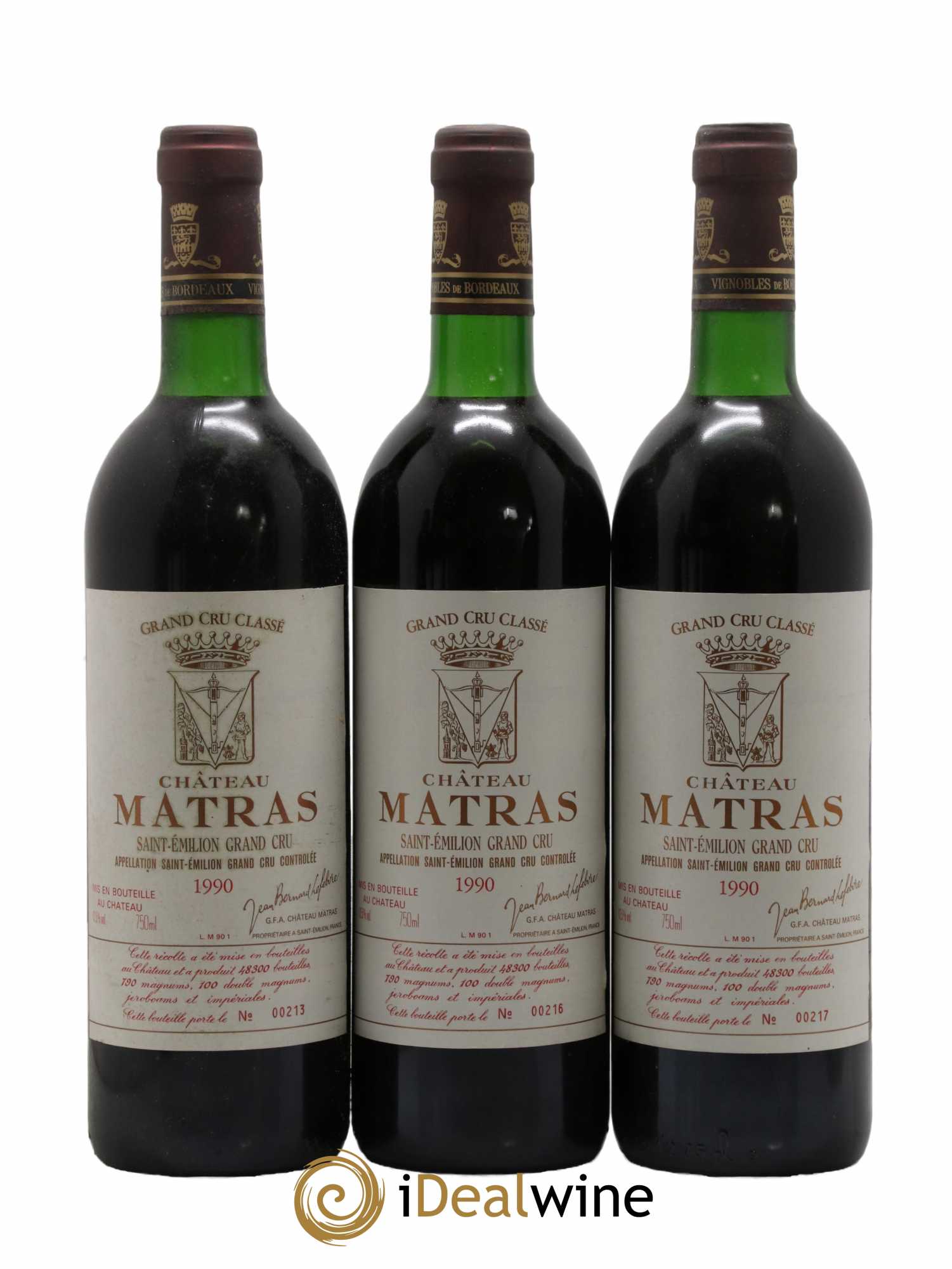 Château Matras 1990 - Lot de 6 bouteilles - 1