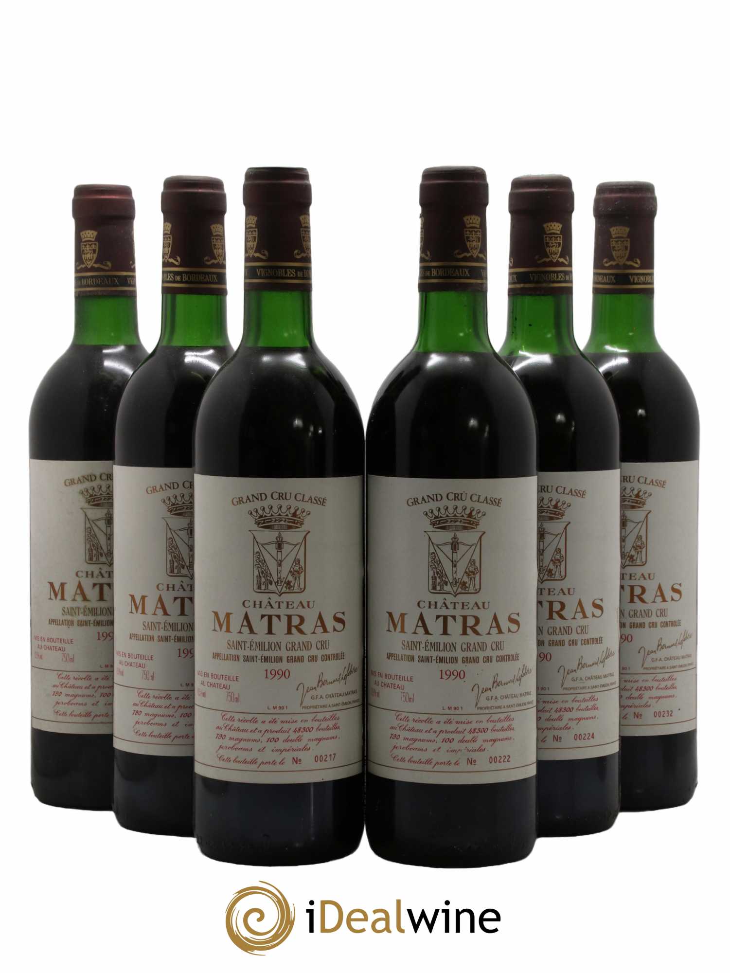 Château Matras 1990 - Lot de 6 bouteilles - 0