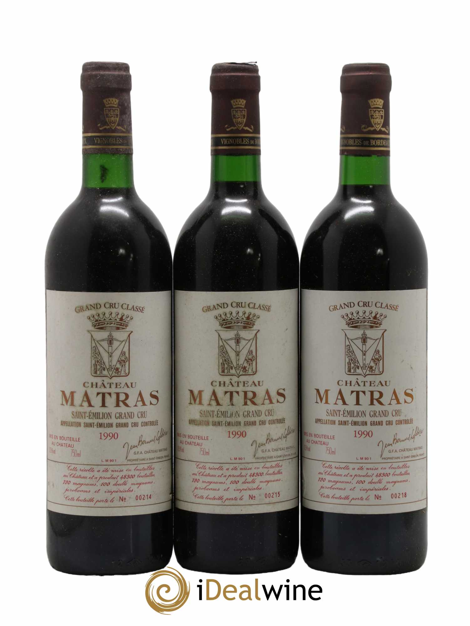Château Matras 1990 - Lot de 6 bouteilles - 1