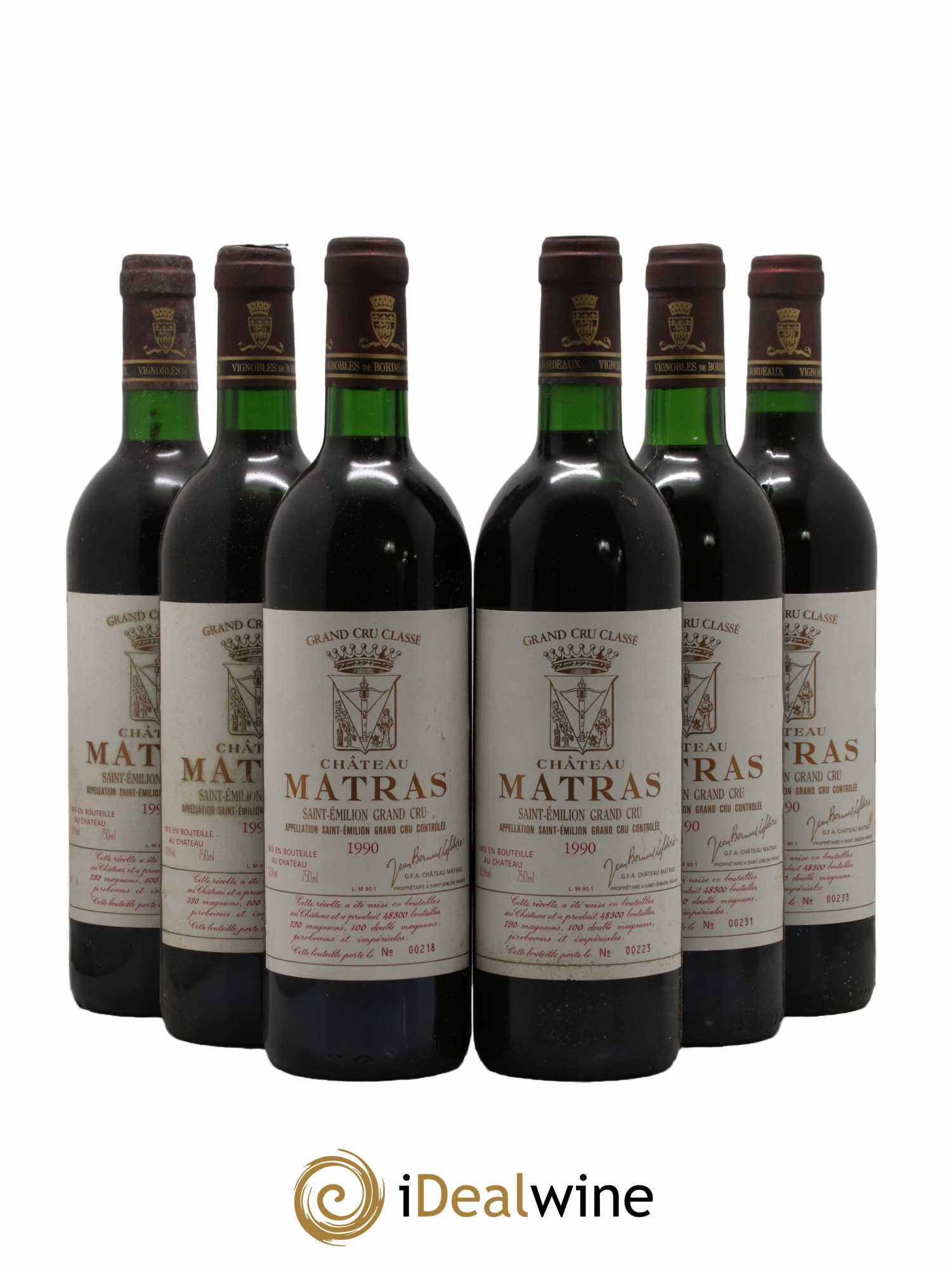 Château Matras 1990 - Lot de 6 bouteilles - 0