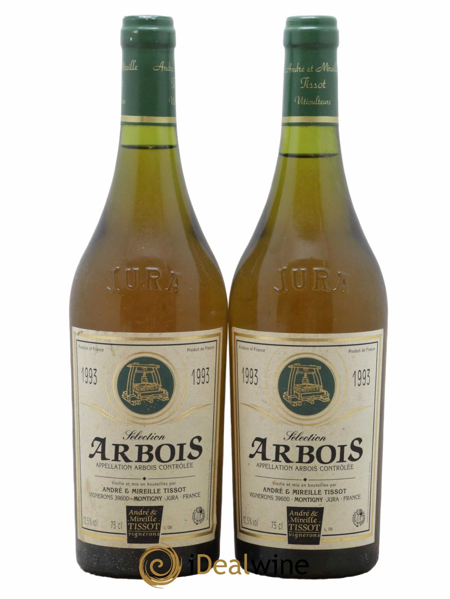 Arbois Savagnin Andre & Mireille Tissot Selection 1993 - Lot de 2 bouteilles - 0