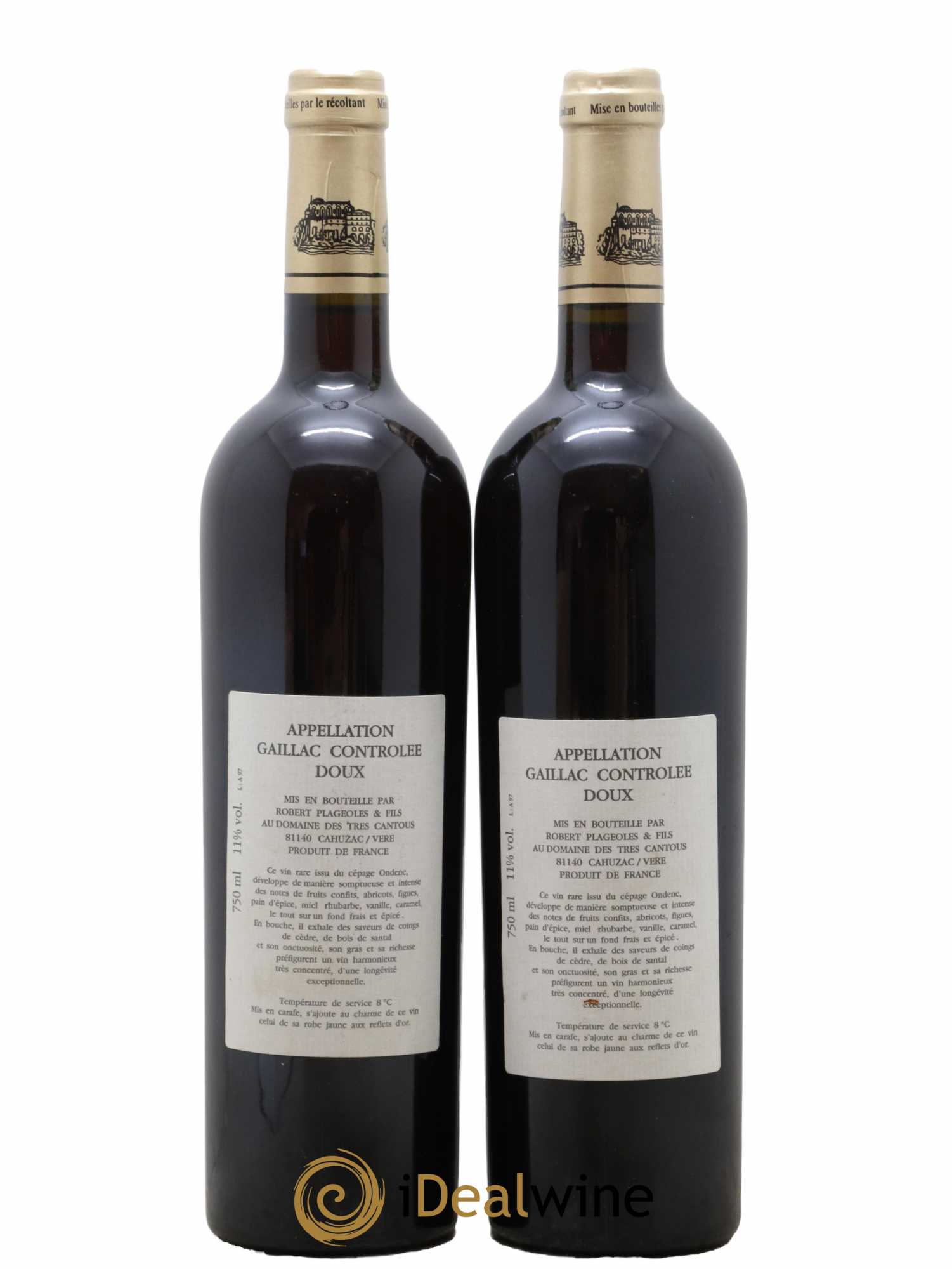 Gaillac Doux Robert Plageoles 1997 - Lotto di 2 bottiglie - 1