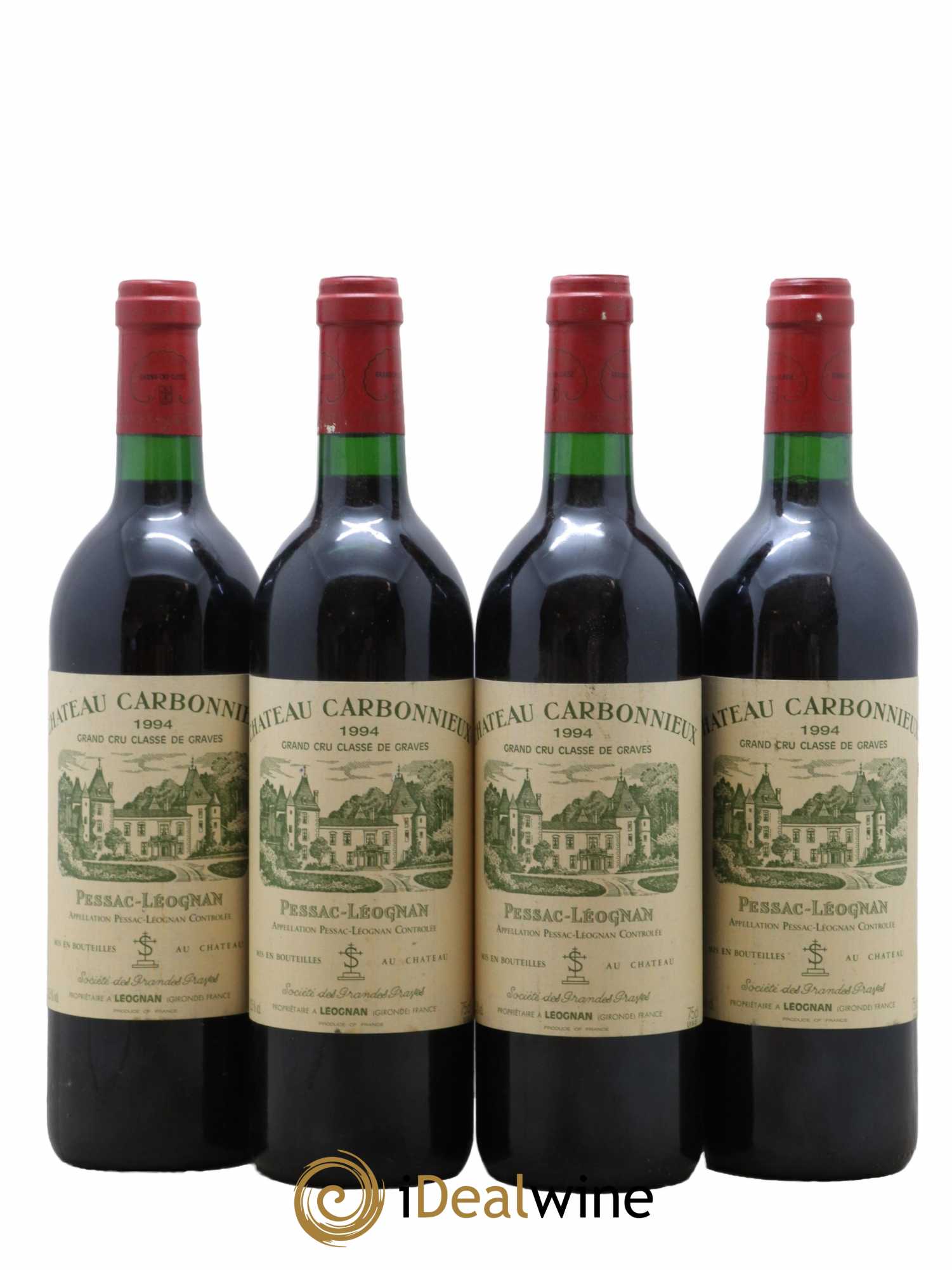 Château Carbonnieux Cru Classé de Graves 1994 - Lot de 4 bouteilles - 0
