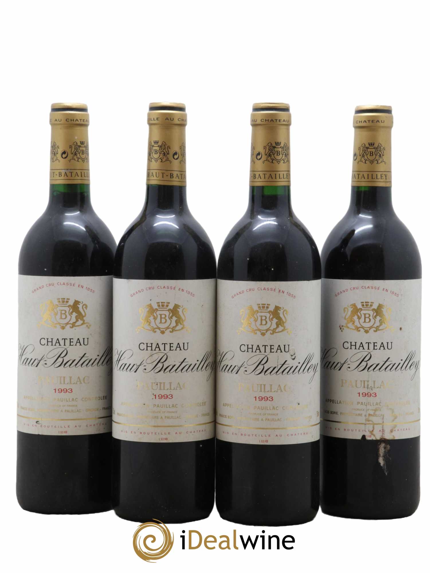Château Haut Batailley 5ème Grand Cru Classé 1993 - Lot de 4 bouteilles - 0