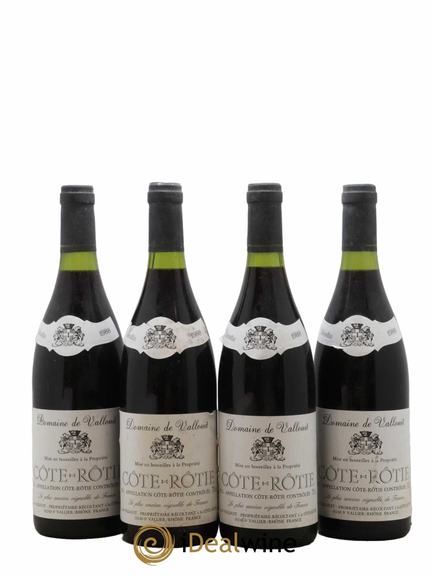 Côte-Rôtie Vallouit 1988 - Lot de 4 bouteilles - 0