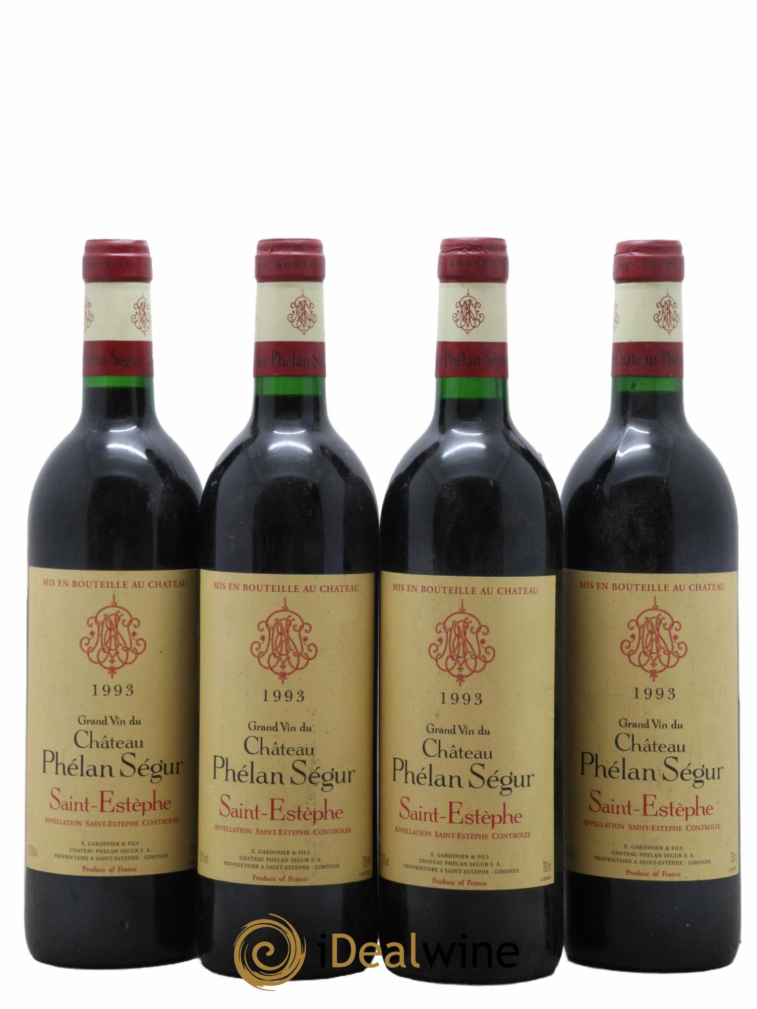 Château Phélan Ségur 1993 - Lot de 4 bouteilles - 0