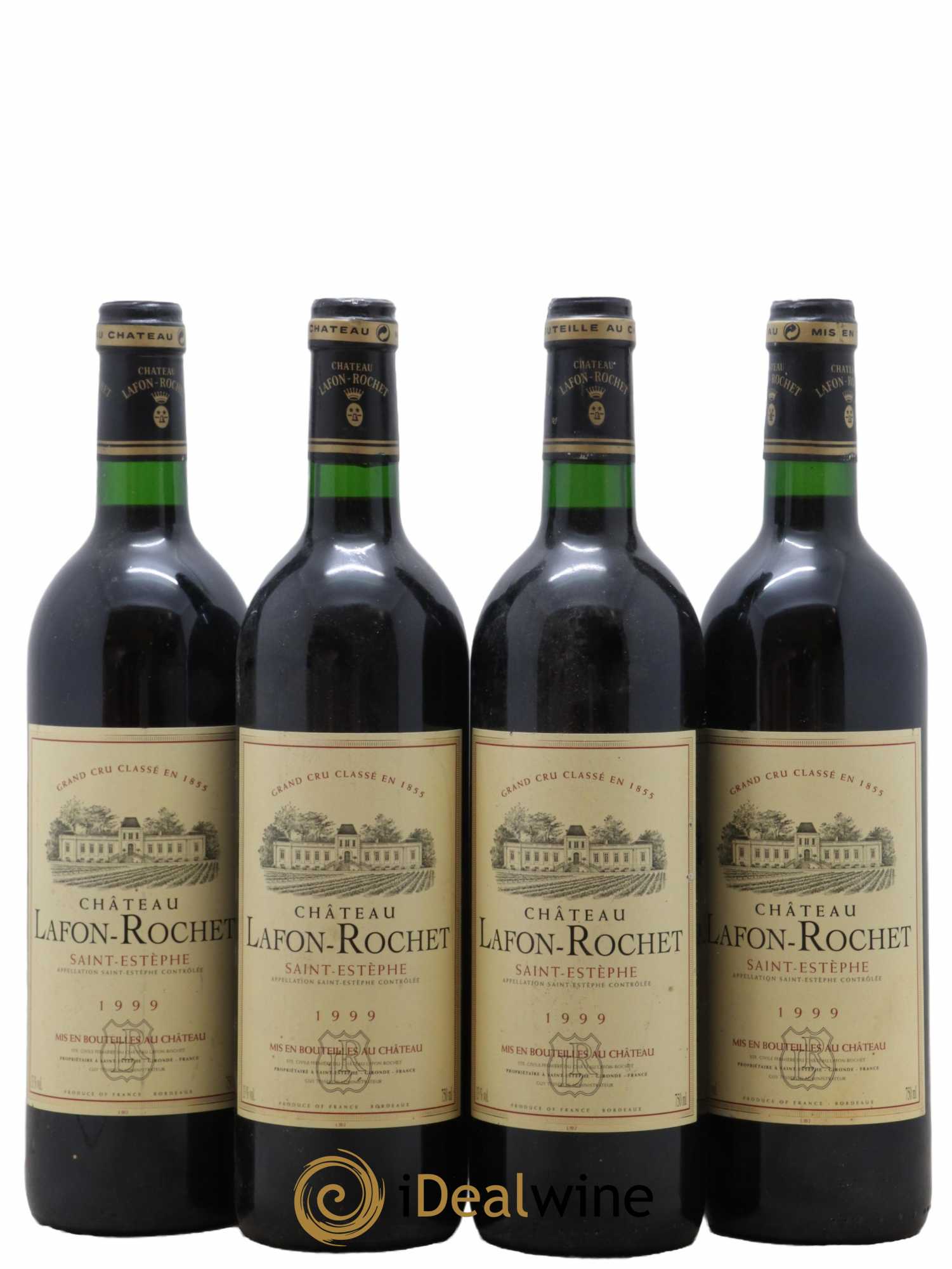 Château Lafon Rochet 4ème Grand Cru Classé 1999 - Lot de 4 bouteilles - 0