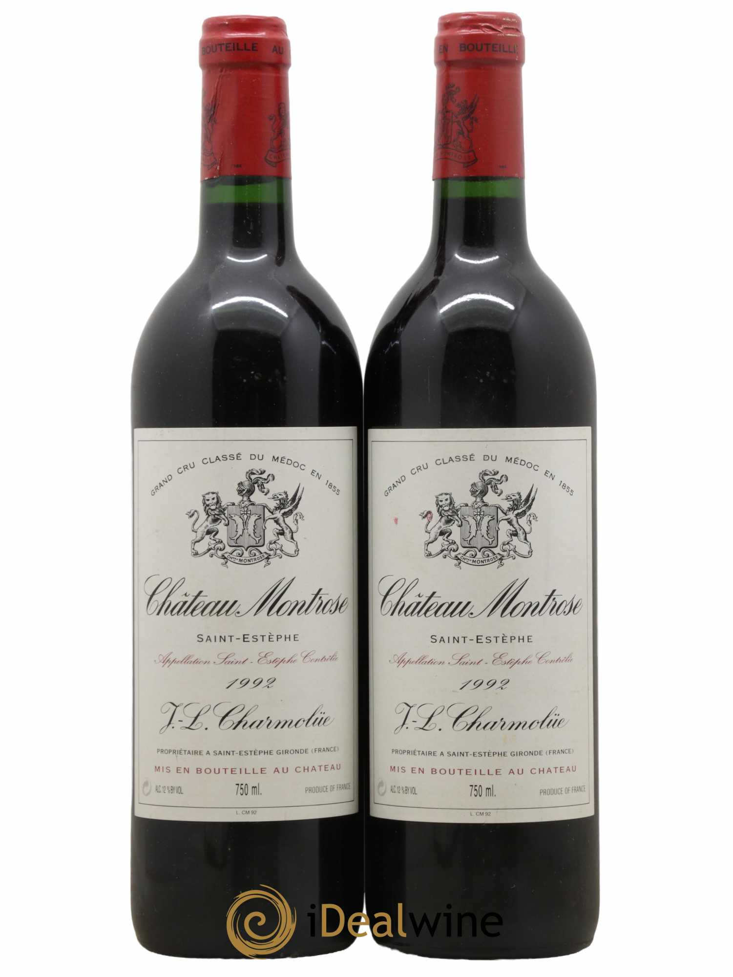 Château Montrose 2ème Grand Cru Classé 1992 - Lot de 2 bouteilles - 0