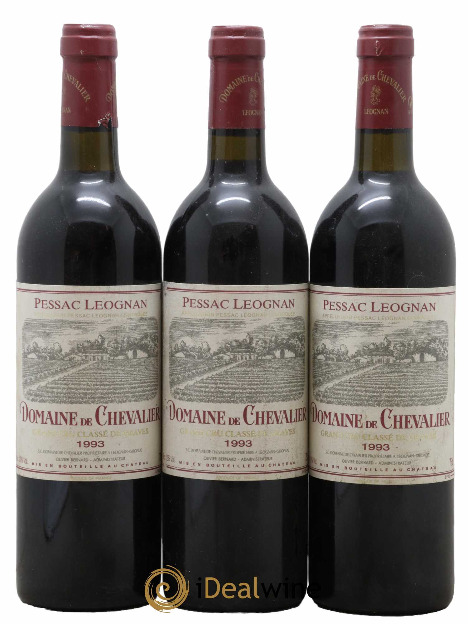 Domaine de Chevalier Cru Classé de Graves 1993 - Lot de 3 bouteilles - 0