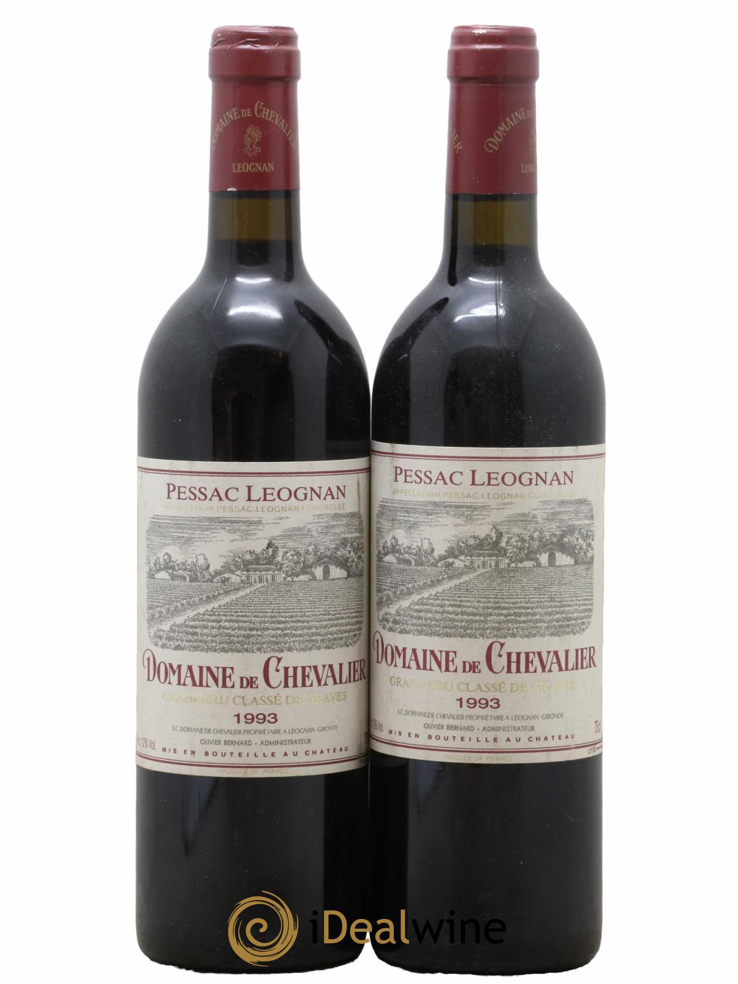 Domaine de Chevalier Cru Classé de Graves 1993 - Lot de 2 bouteilles - 0
