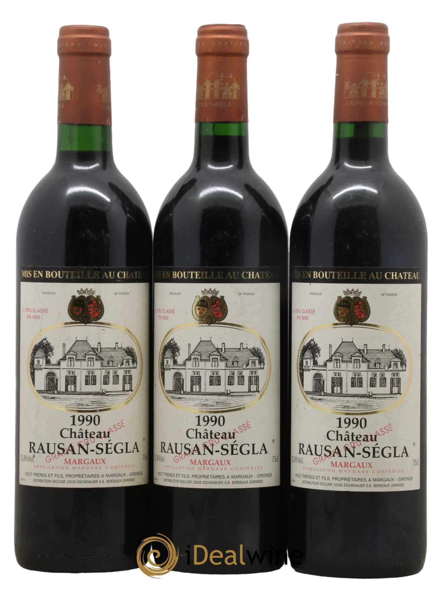 Château Rauzan Ségla Grand Cru Classé 1990 - Lot de 3 bouteilles - 0
