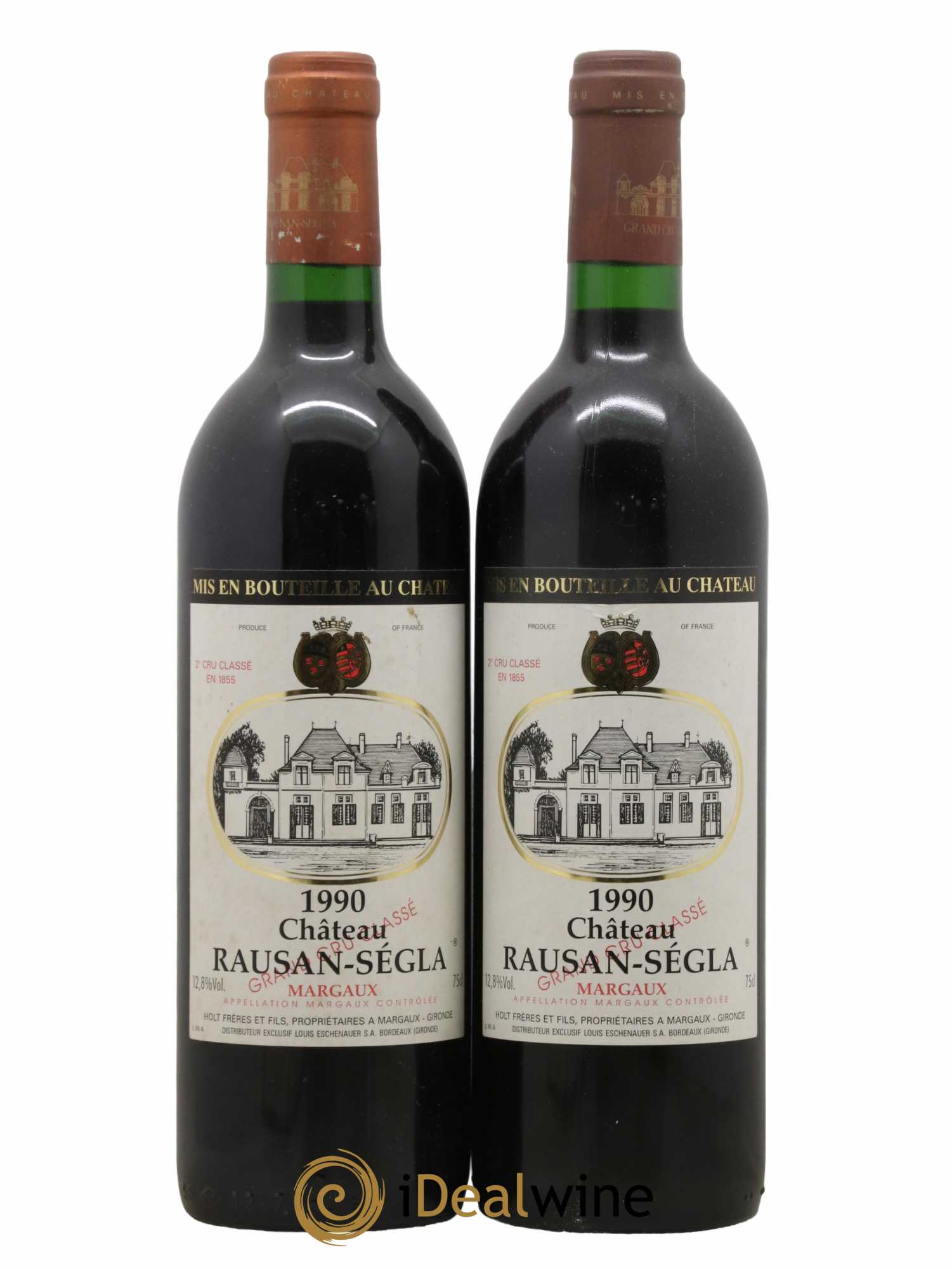 Château Rauzan Ségla Grand Cru Classé 1990 - Lot de 2 bouteilles - 0