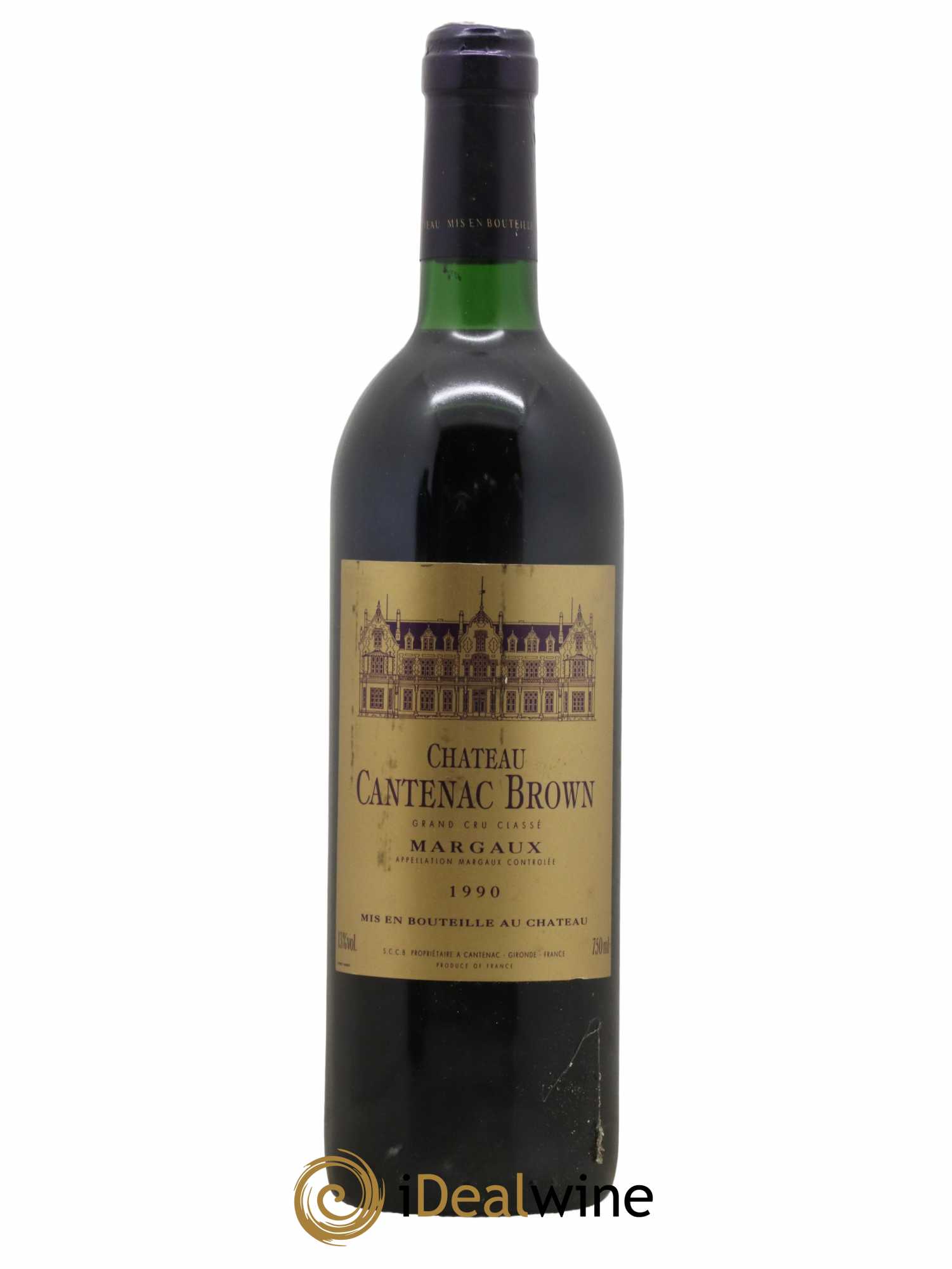 Château Cantenac Brown 3ème Grand Cru Classé 1990 - Lot de 1 bouteille - 0