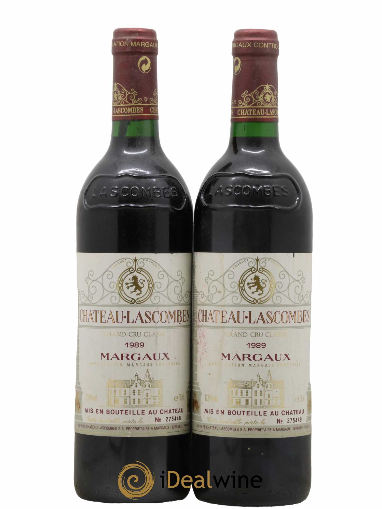 Château Lascombes 2ème Grand Cru Classé 1989 - Lot de 2 bouteilles - 0