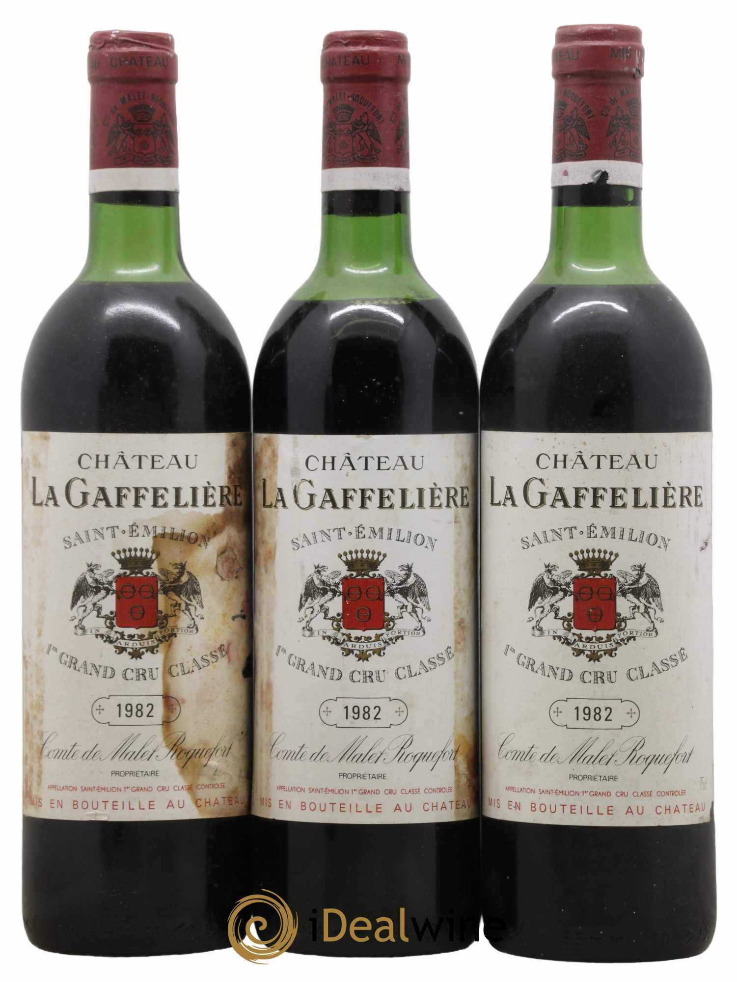 Château la Gaffelière 1er Grand Cru Classé B 1982 - Lot de 3 bouteilles - 0