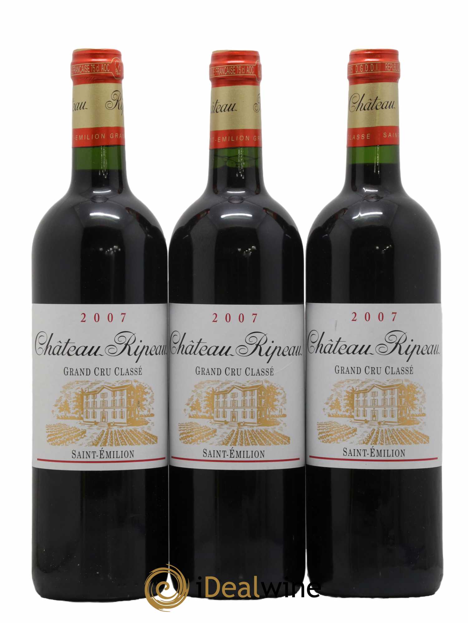 Château Ripeau Grand Cru Classé 2007 - Lot de 3 bouteilles - 0