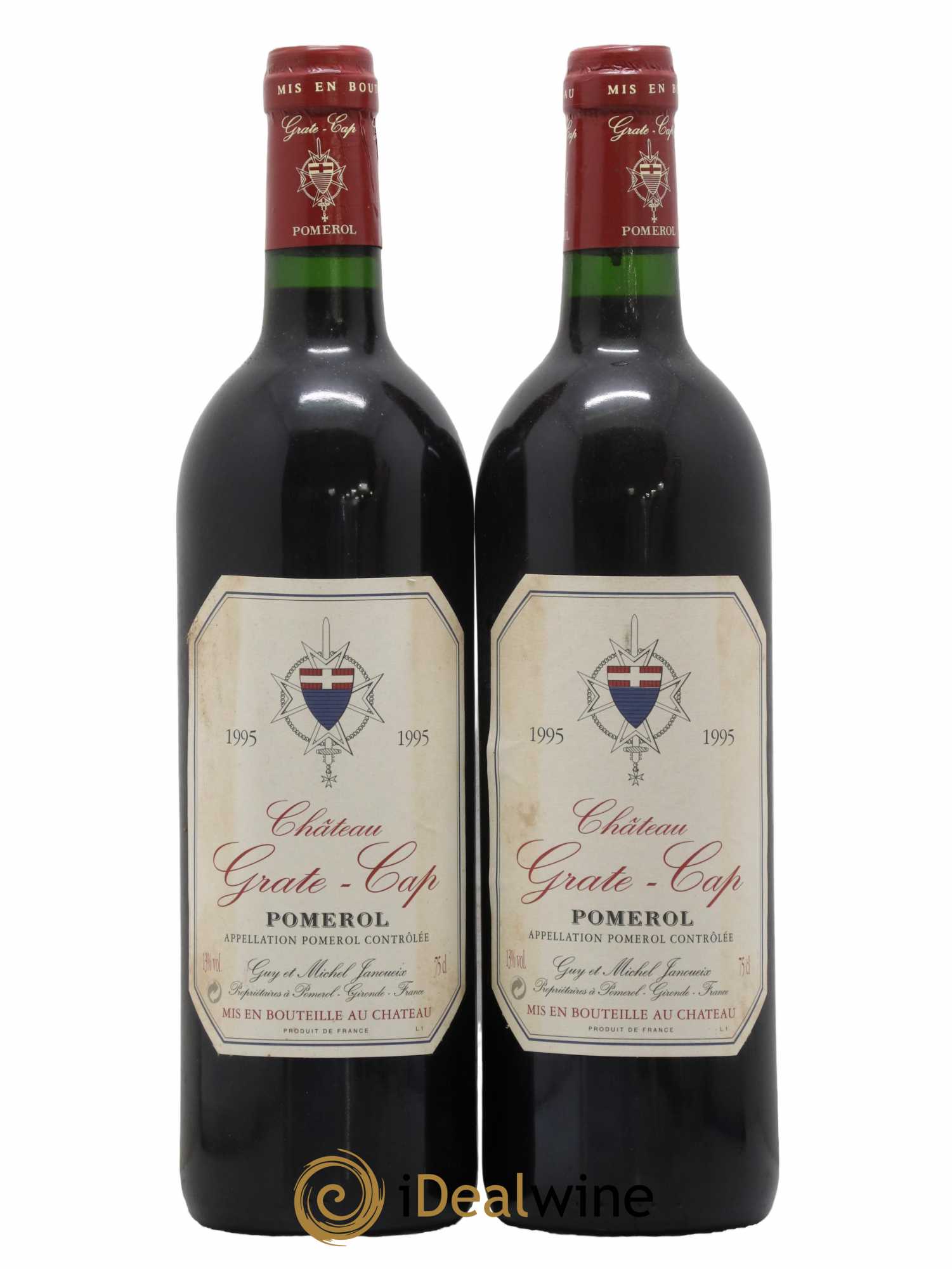 Pomerol Château Grate Cap 1995 - Lot de 2 bouteilles - 0