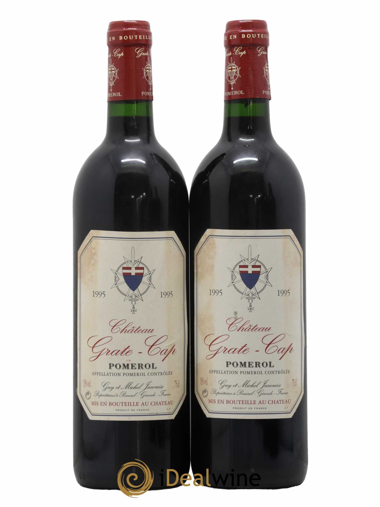Pomerol Château Grate Cap 1995 - Lot de 2 bouteilles - 0