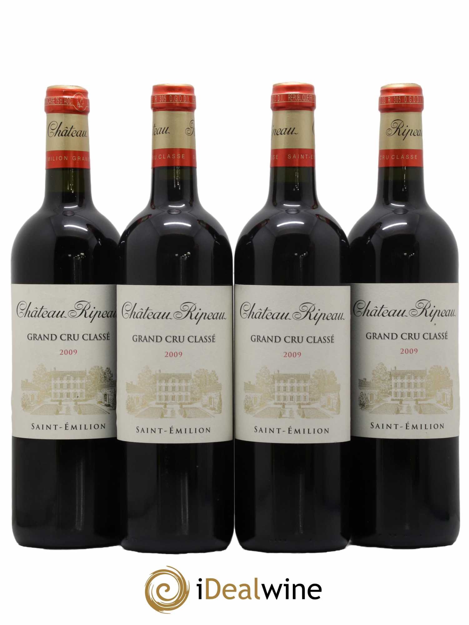 Château Ripeau Grand Cru Classé 2009 - Posten von 4 Flaschen - 0