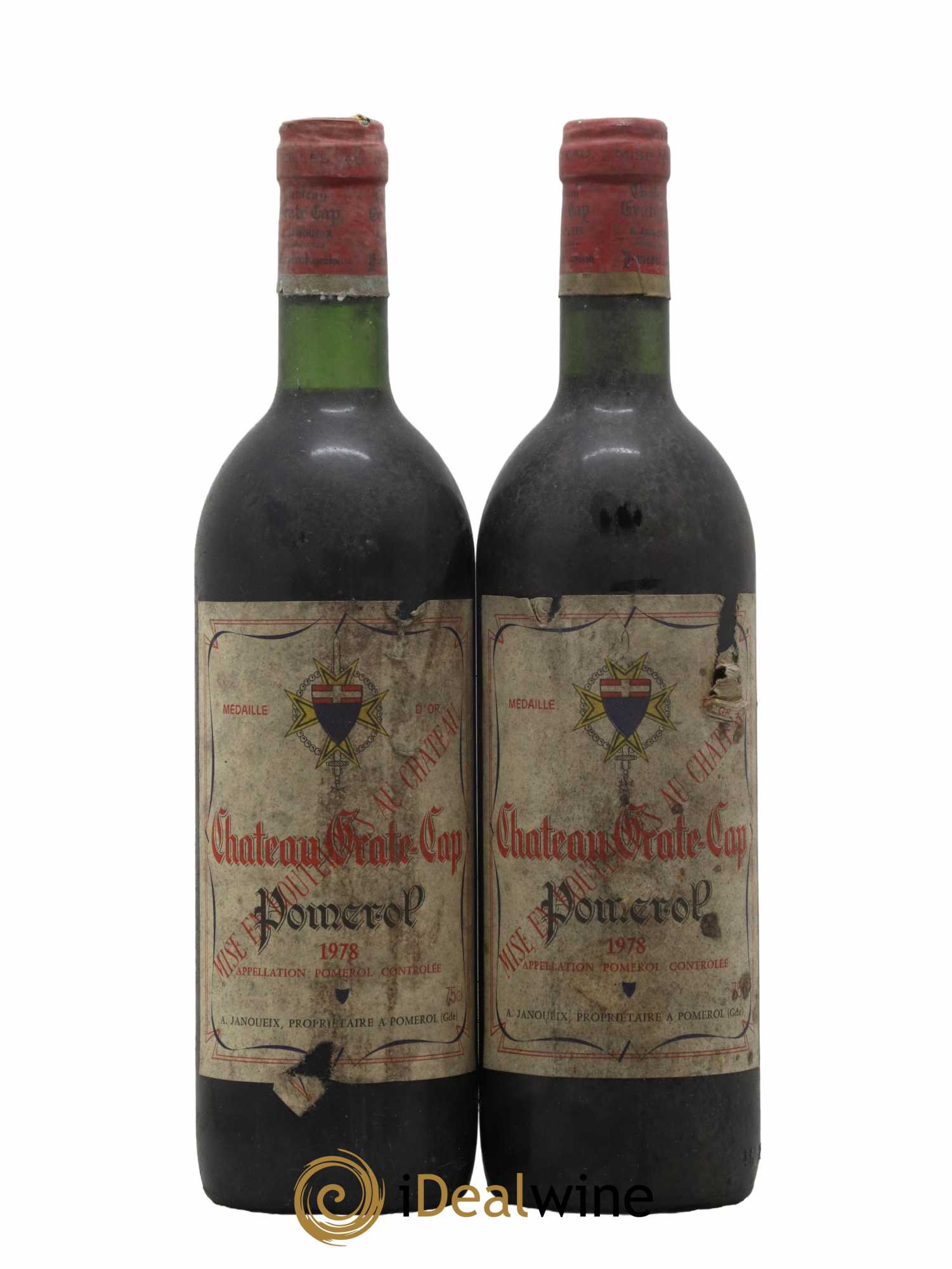 Pomerol Château Grate Cap 1978 - Lot de 2 bouteilles - 0