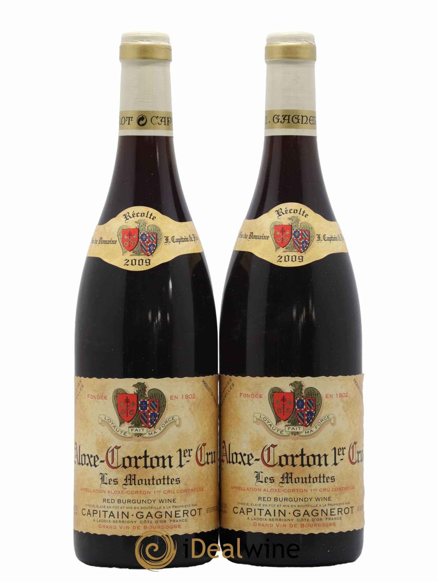 Aloxe-Corton 1er Cru Les Moutottes Capitain Gagnerot 2009 - Lot de 2 bouteilles - 0