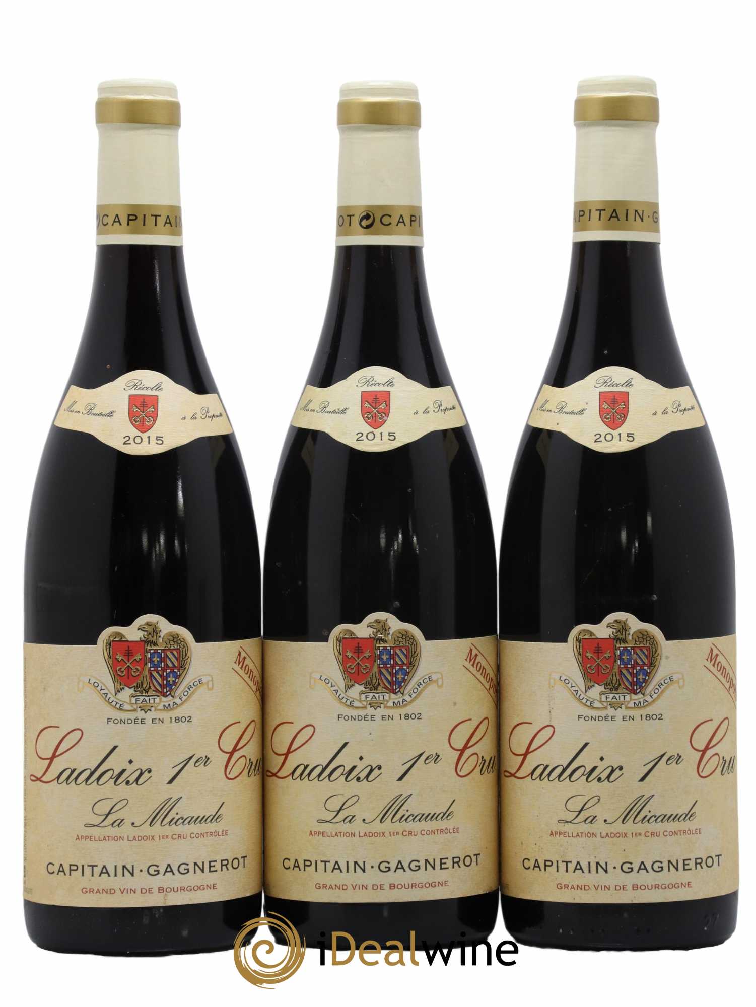 Ladoix 1er Cru La Micaude Monopole Capitain Gagnerot 2015 - Lot de 3 bouteilles - 0