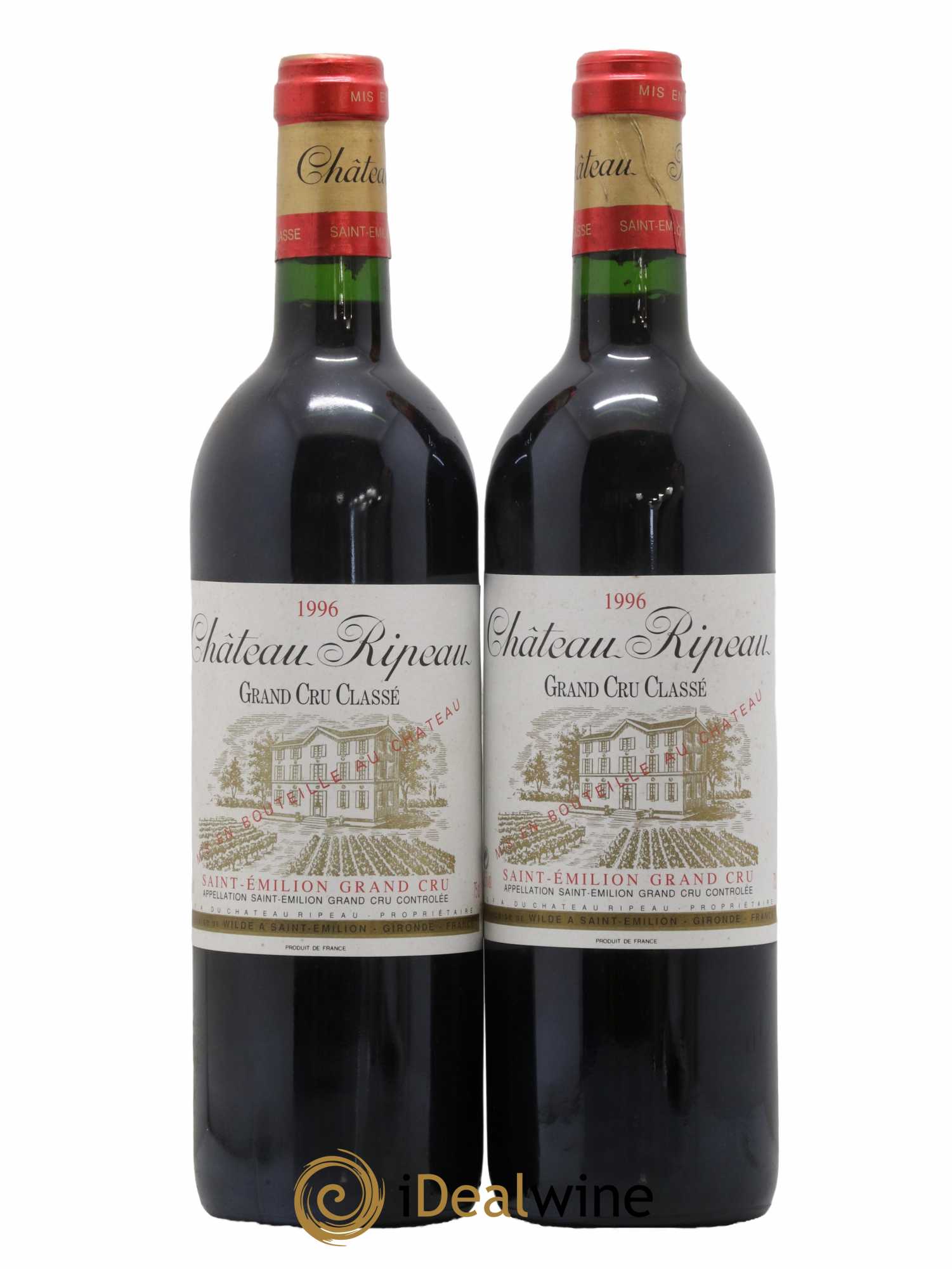 Château Ripeau Grand Cru Classé 1996 - Lot de 2 bouteilles - 0