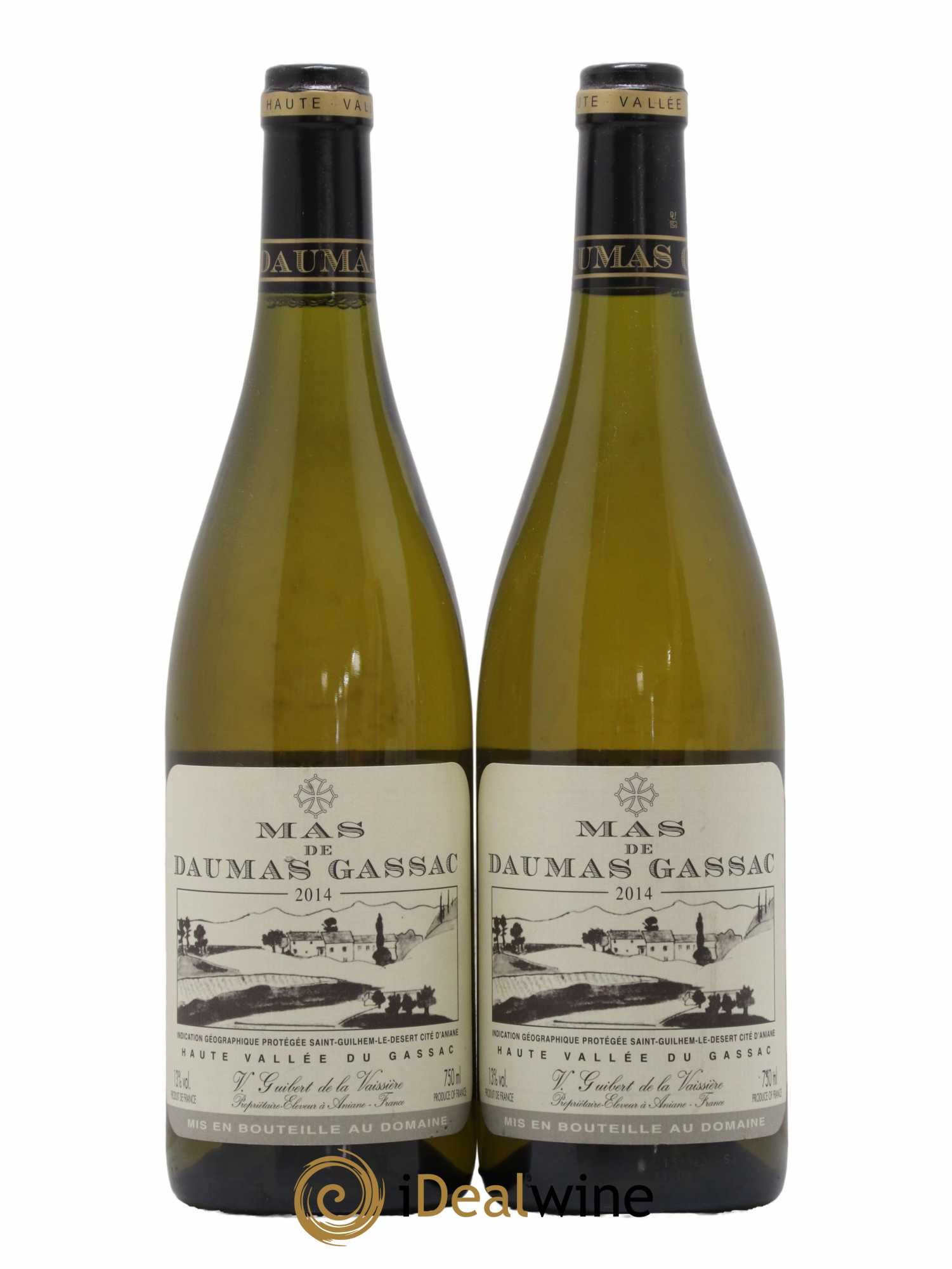 Saint-Guilhem-le-Désert - Cité d'Aniane Mas Daumas Gassac Famille Guibert de La Vaissière 2014 - Lot de 2 bouteilles - 0
