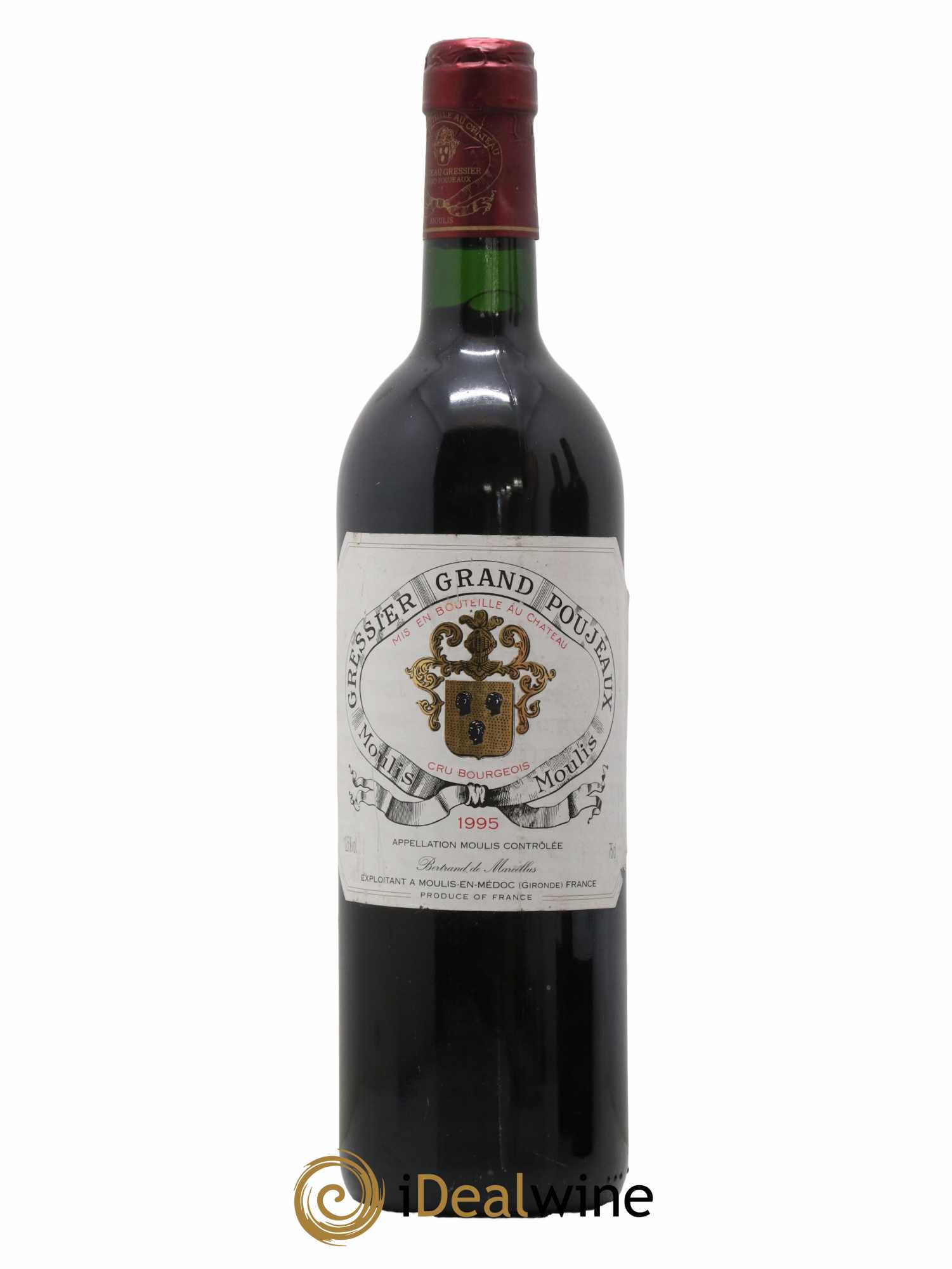 Château Gressier Grand Poujeaux Cru Bourgeois 1995 - Lot de 1 bouteille - 0