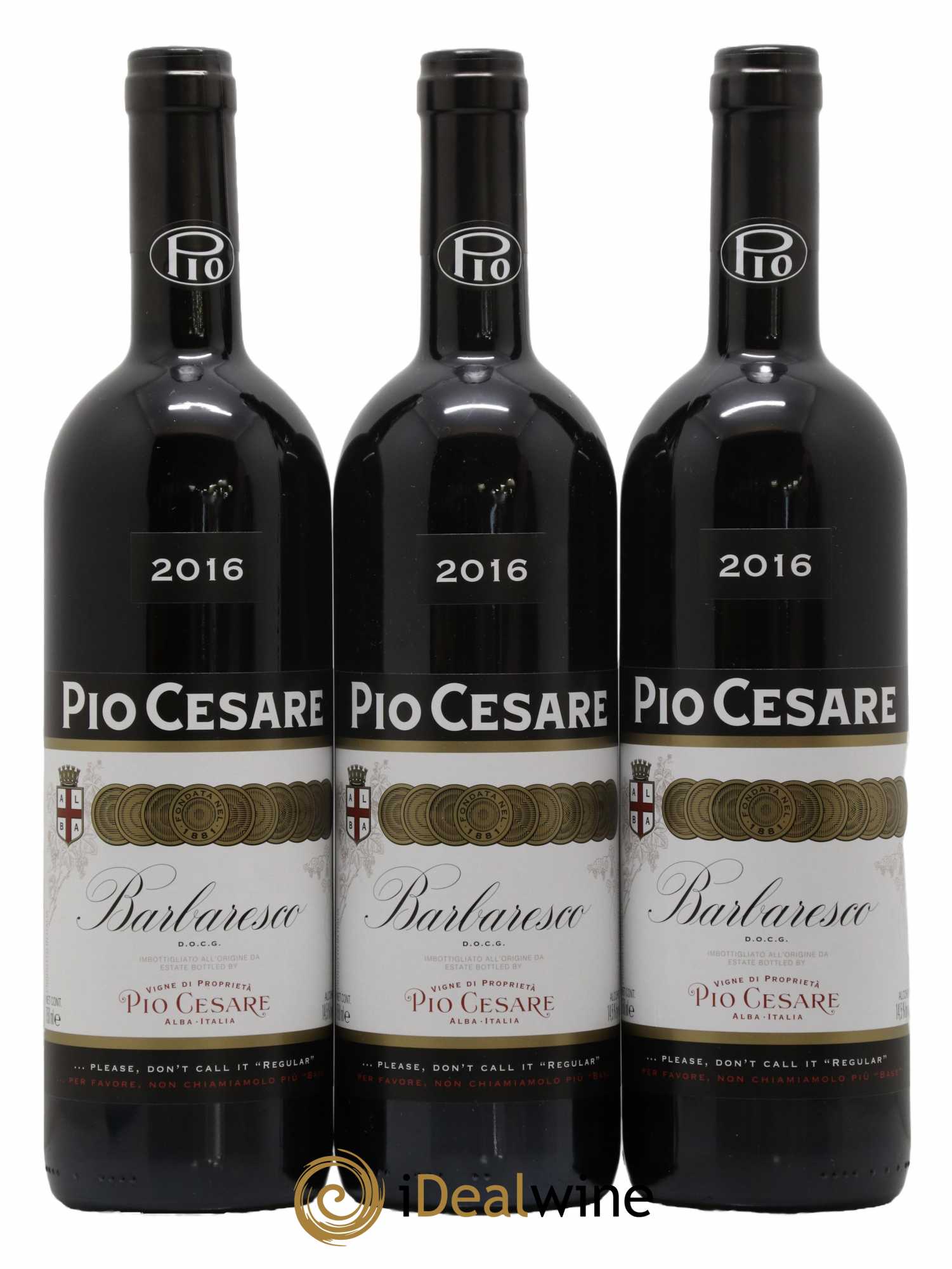 Barbaresco DOCG Pio Cesare 2016 - Lot de 3 bouteilles - 0