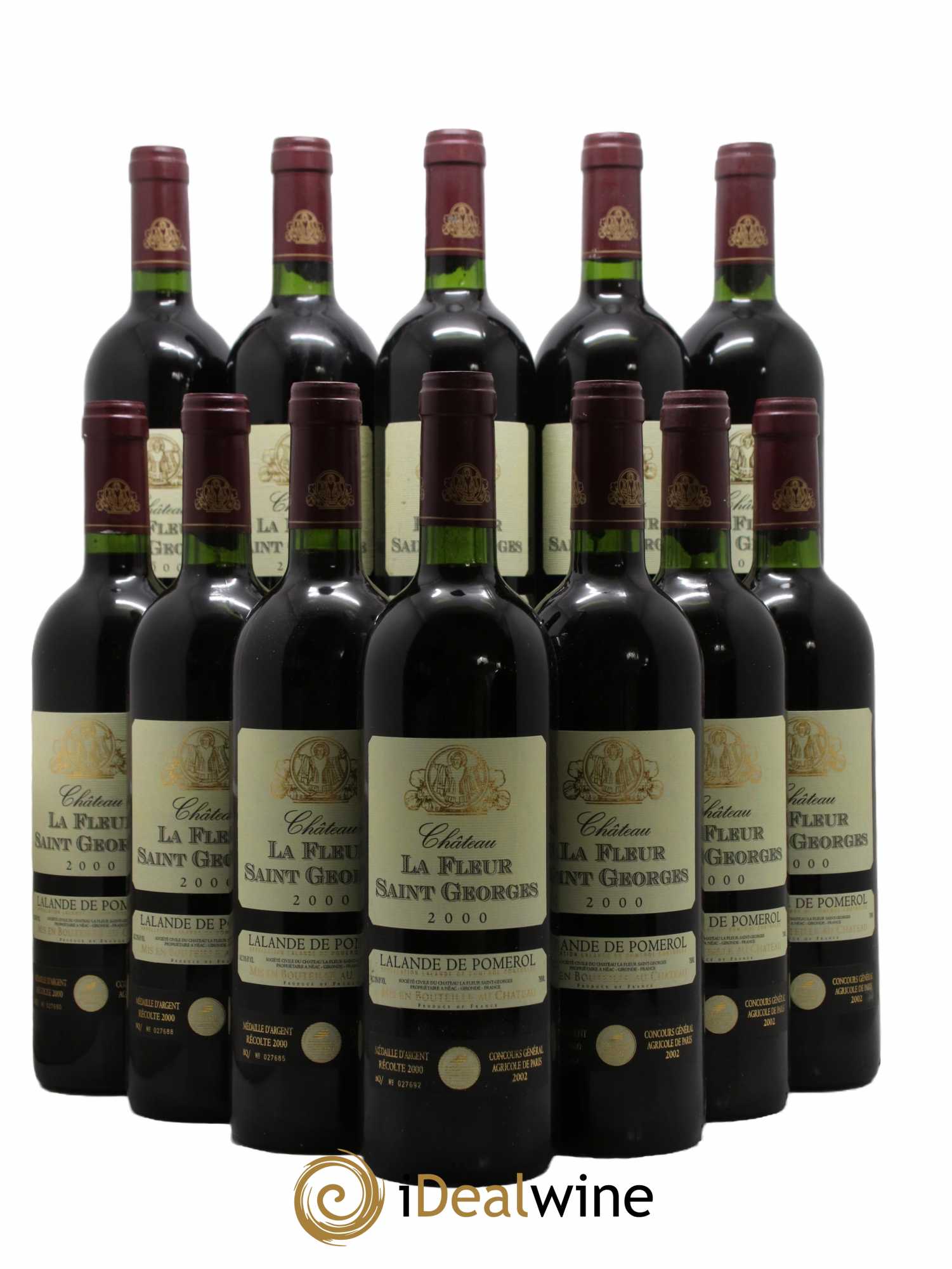 Lalande-de-Pomerol Château La Fleur Saint Georges 2000 - Lot de 12 bouteilles - 0