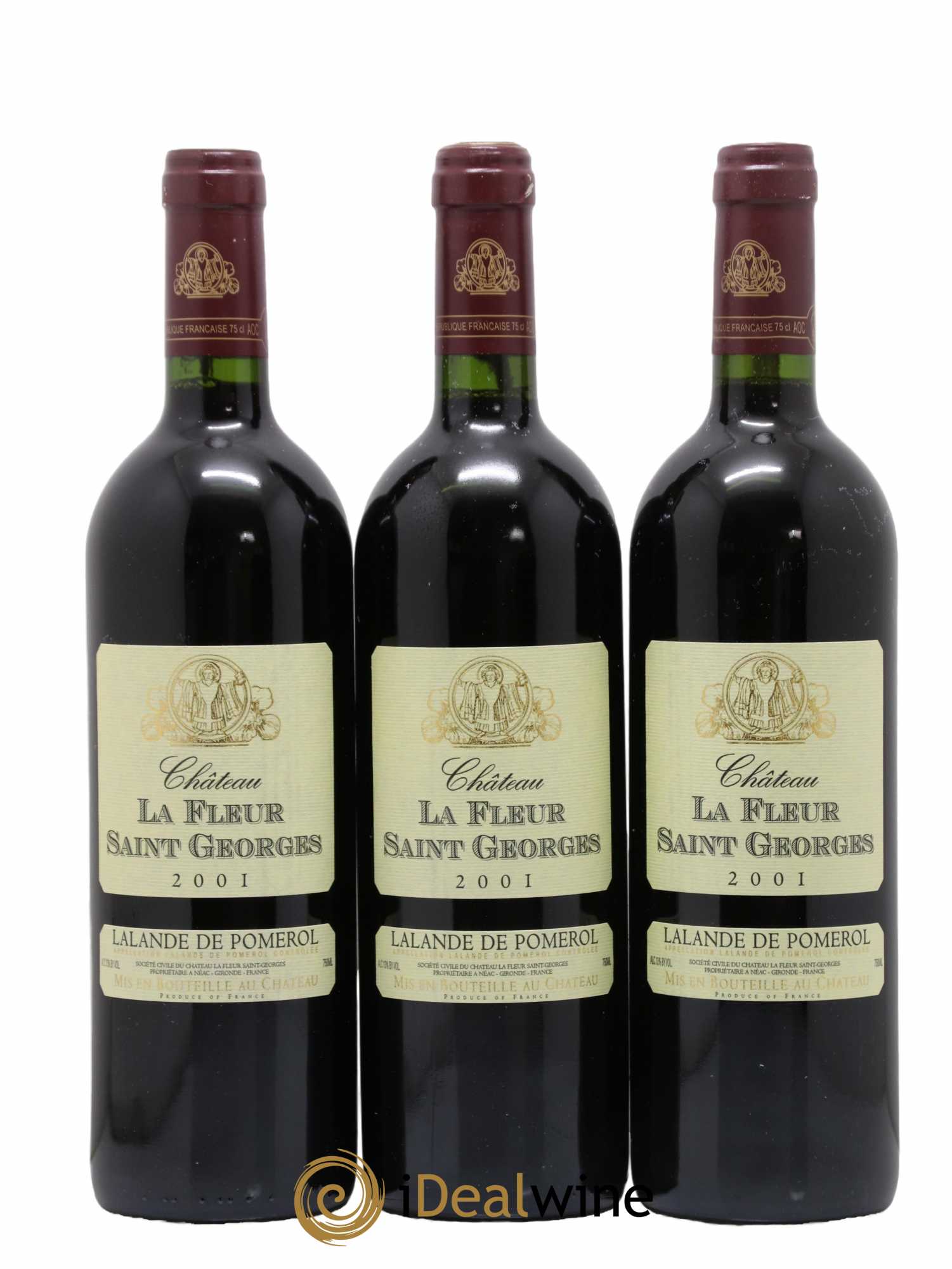 Lalande-de-Pomerol Château La Fleur Saint Georges 2001 - Lot de 3 bouteilles - 0