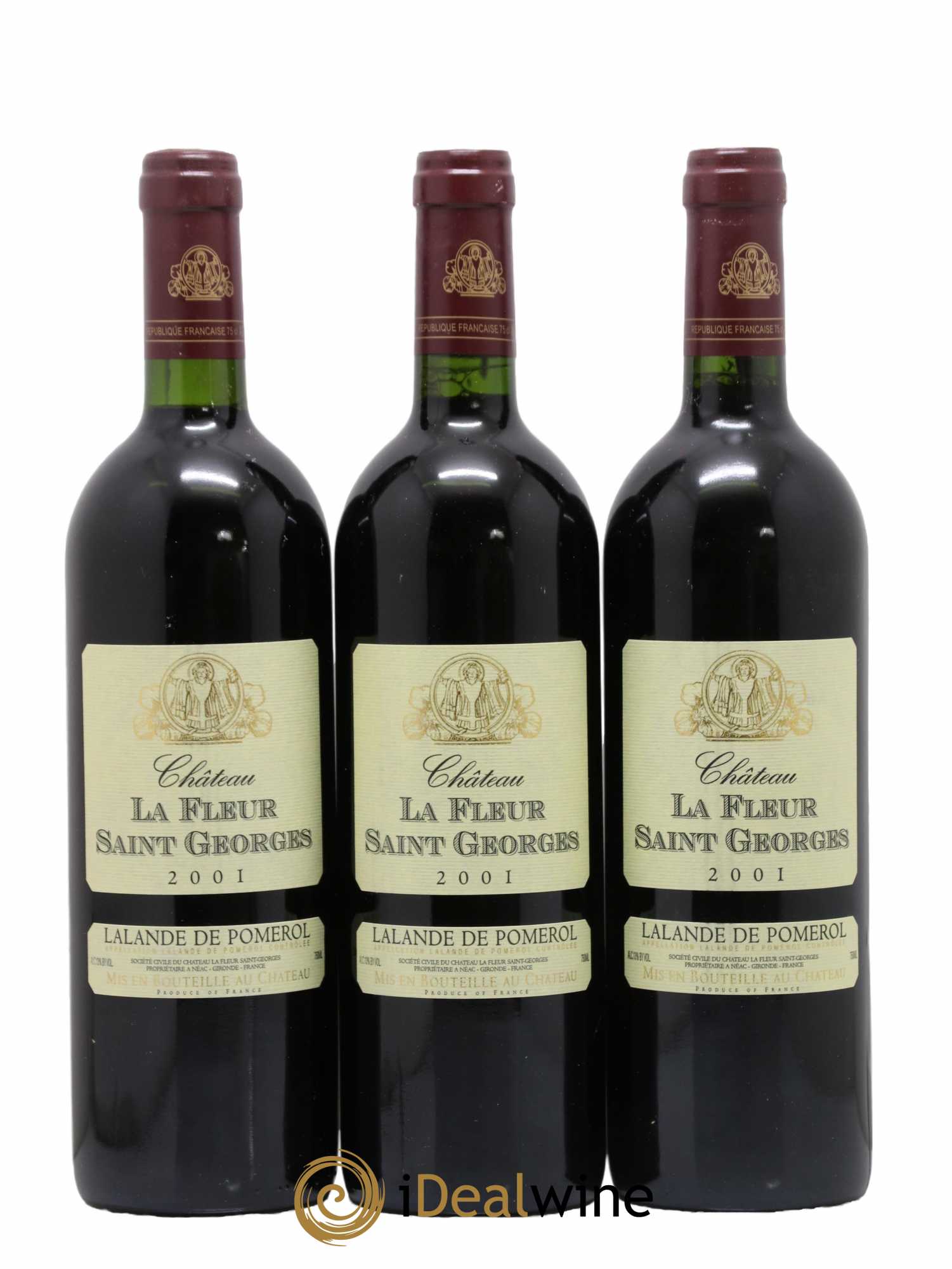 Lalande-de-Pomerol Château La Fleur Saint Georges 2001 - Lot de 3 bouteilles - 0