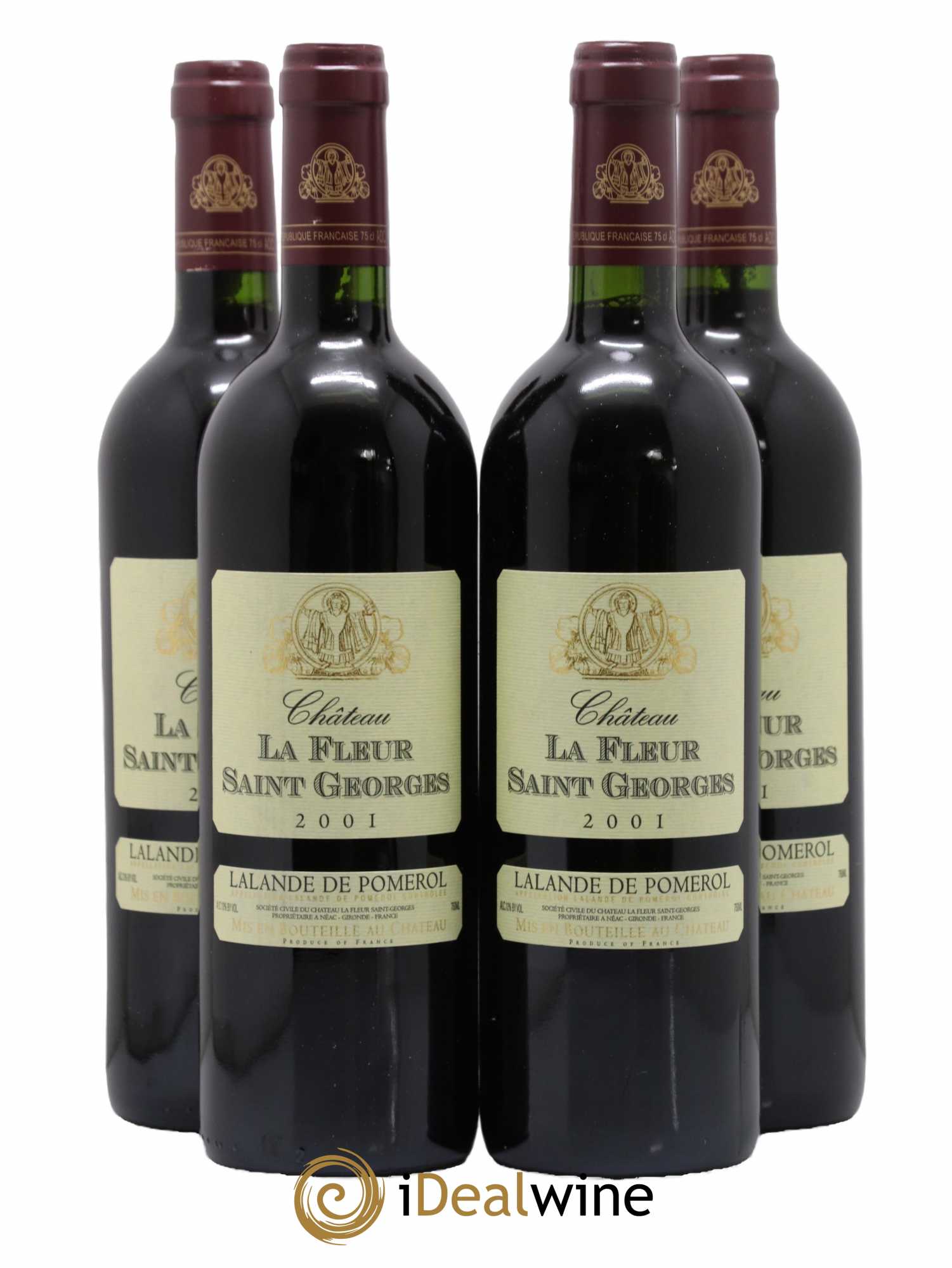 Lalande-de-Pomerol Château La Fleur Saint Georges 2001 - Lot de 4 bouteilles - 0