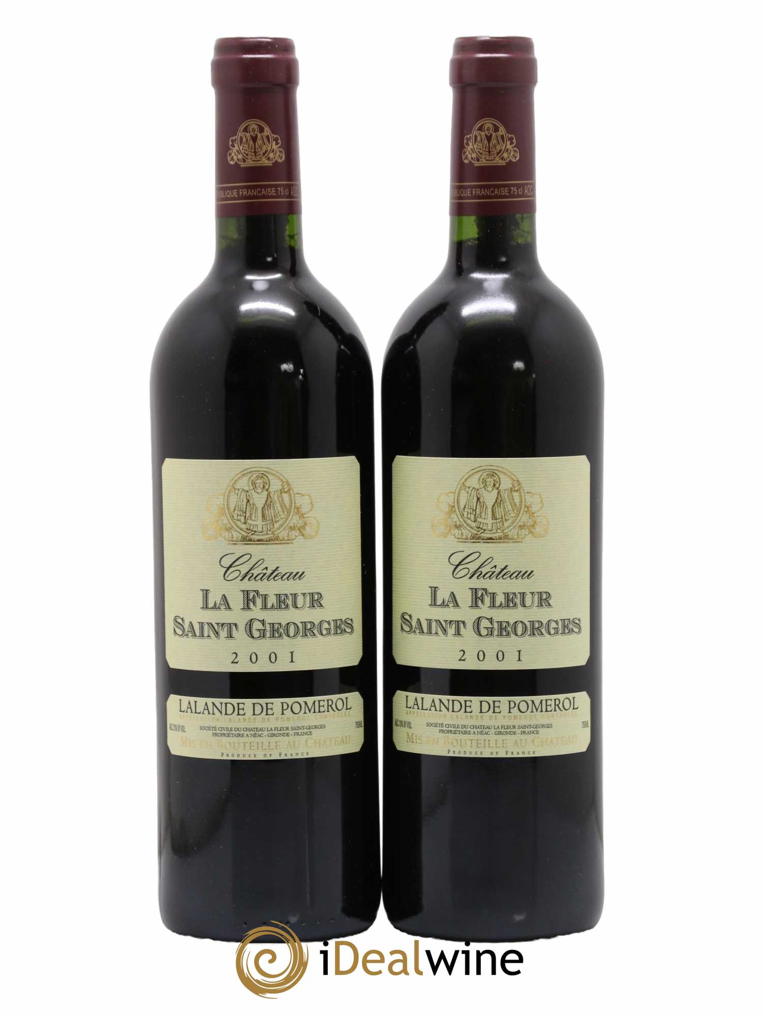 Lalande-de-Pomerol Château La Fleur Saint Georges 2001 - Lot de 2 bouteilles - 0
